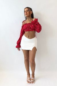 Kesie Mini Skirt - White sold by Kameli Boutique