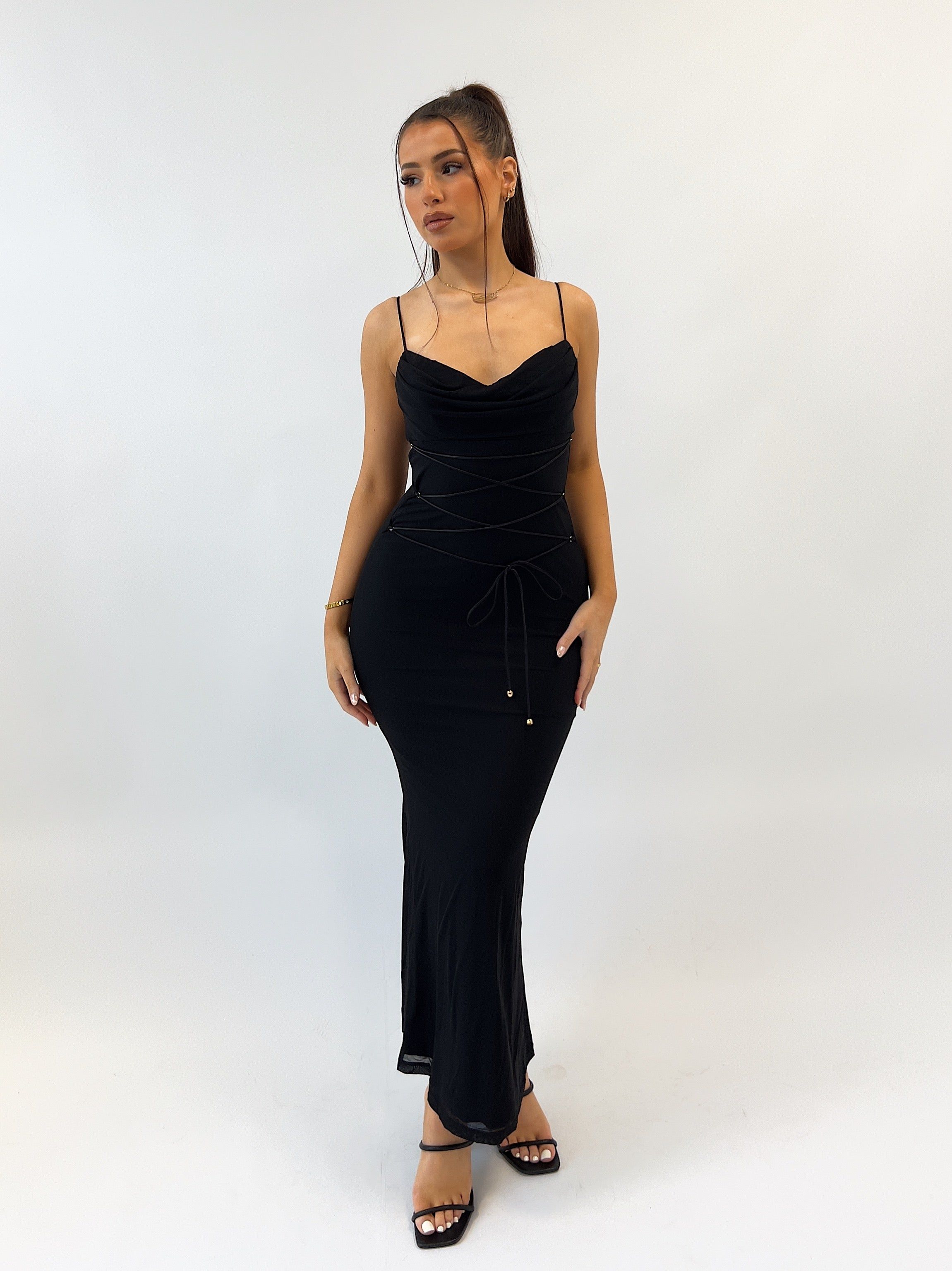 Evangeline Maxi Dress - Black sold by Kameli Boutique product image thumbnail 4
