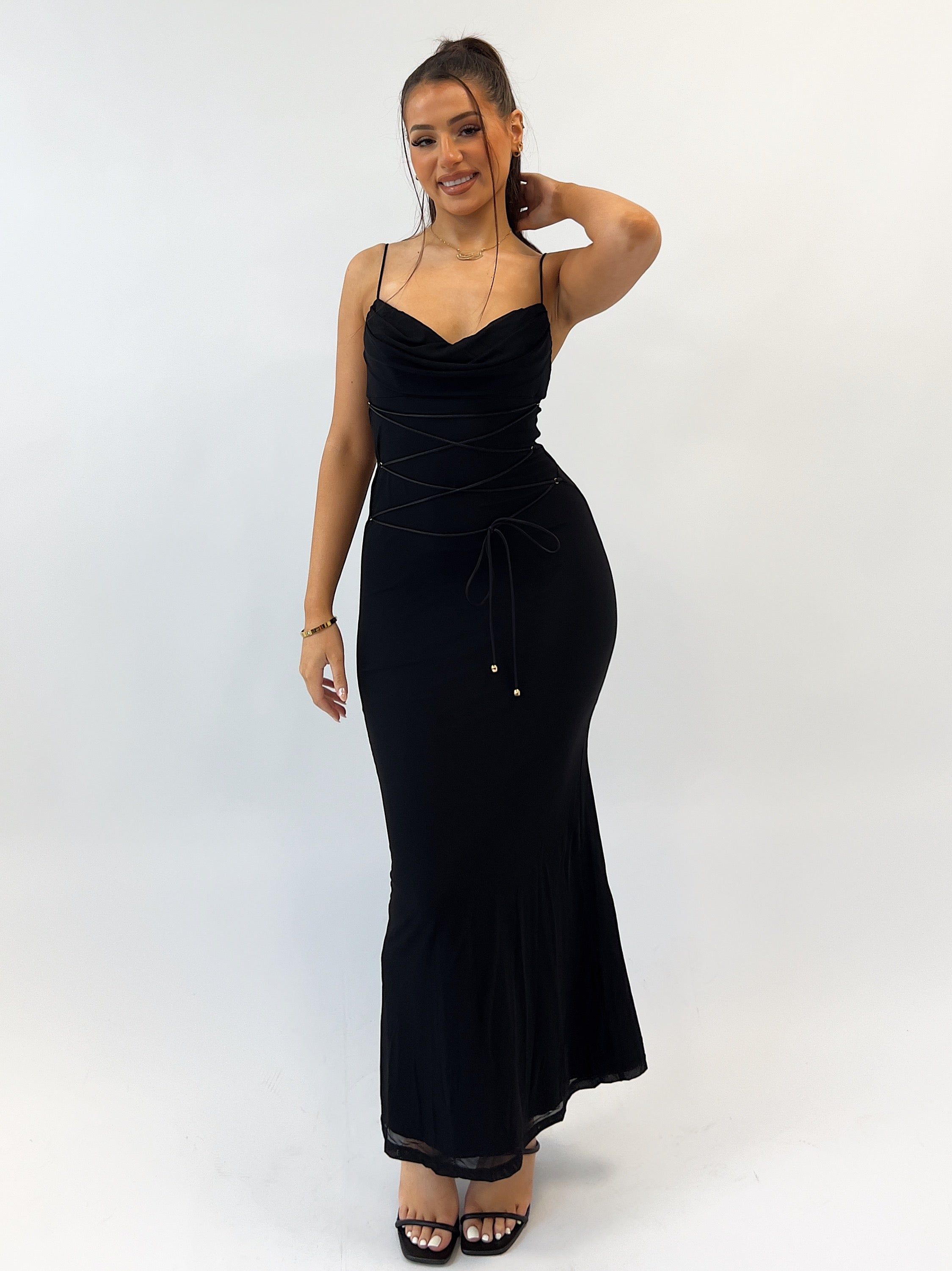 Evangeline Maxi Dress - Black sold by Kameli Boutique product image thumbnail 3
