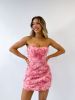 Rosette Mini Dress - Pink (PRE-ORDER) sold by Kameli Boutique