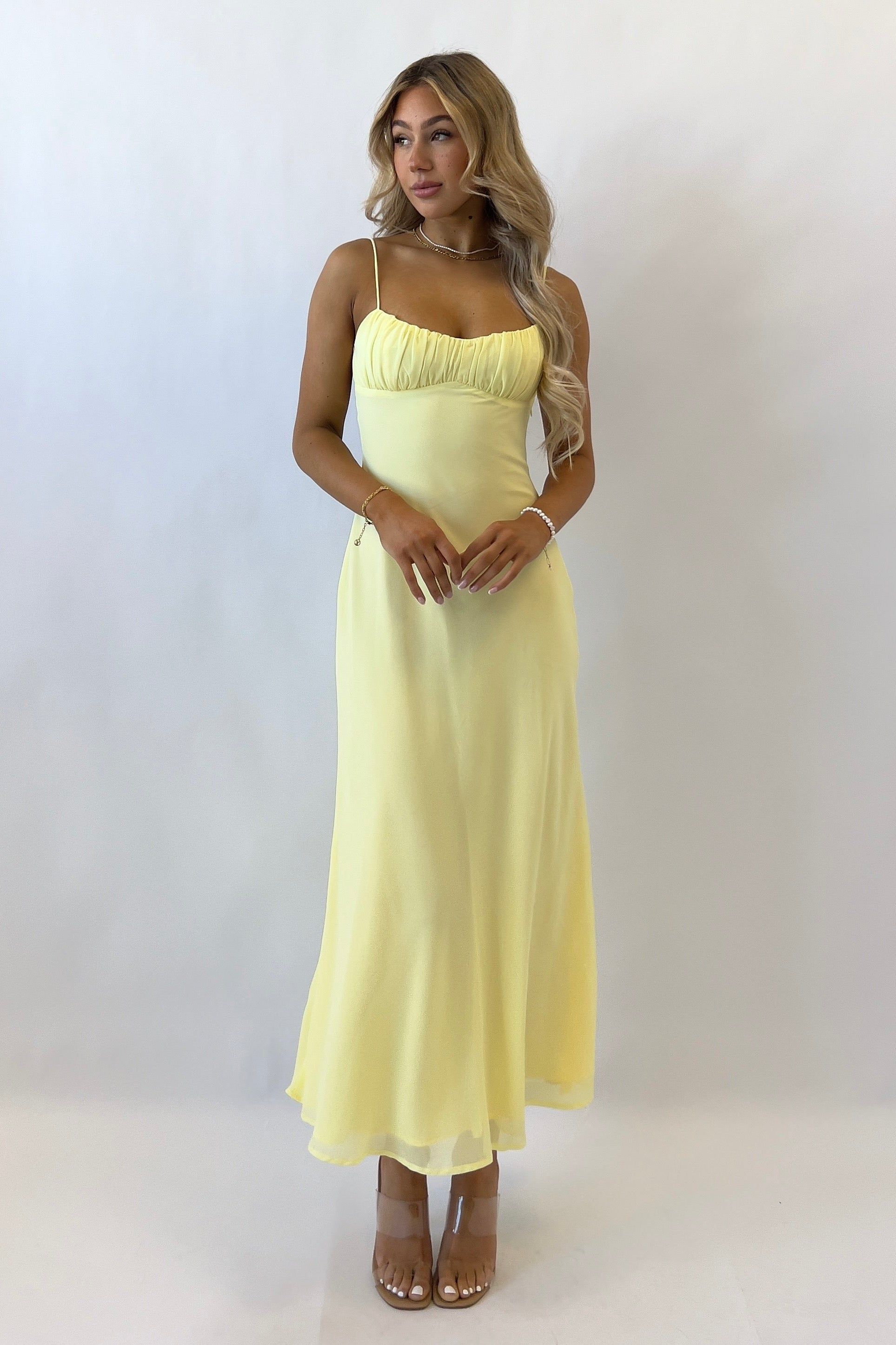 Noah Midi Dress - Yellow sold by Kameli Boutique
