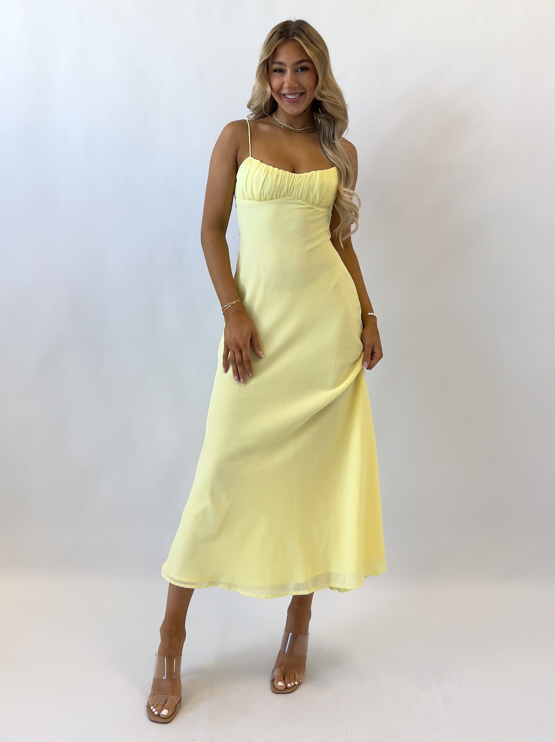 Noah Midi Dress - Yellow sold by Kameli Boutique product image thumbnail 4