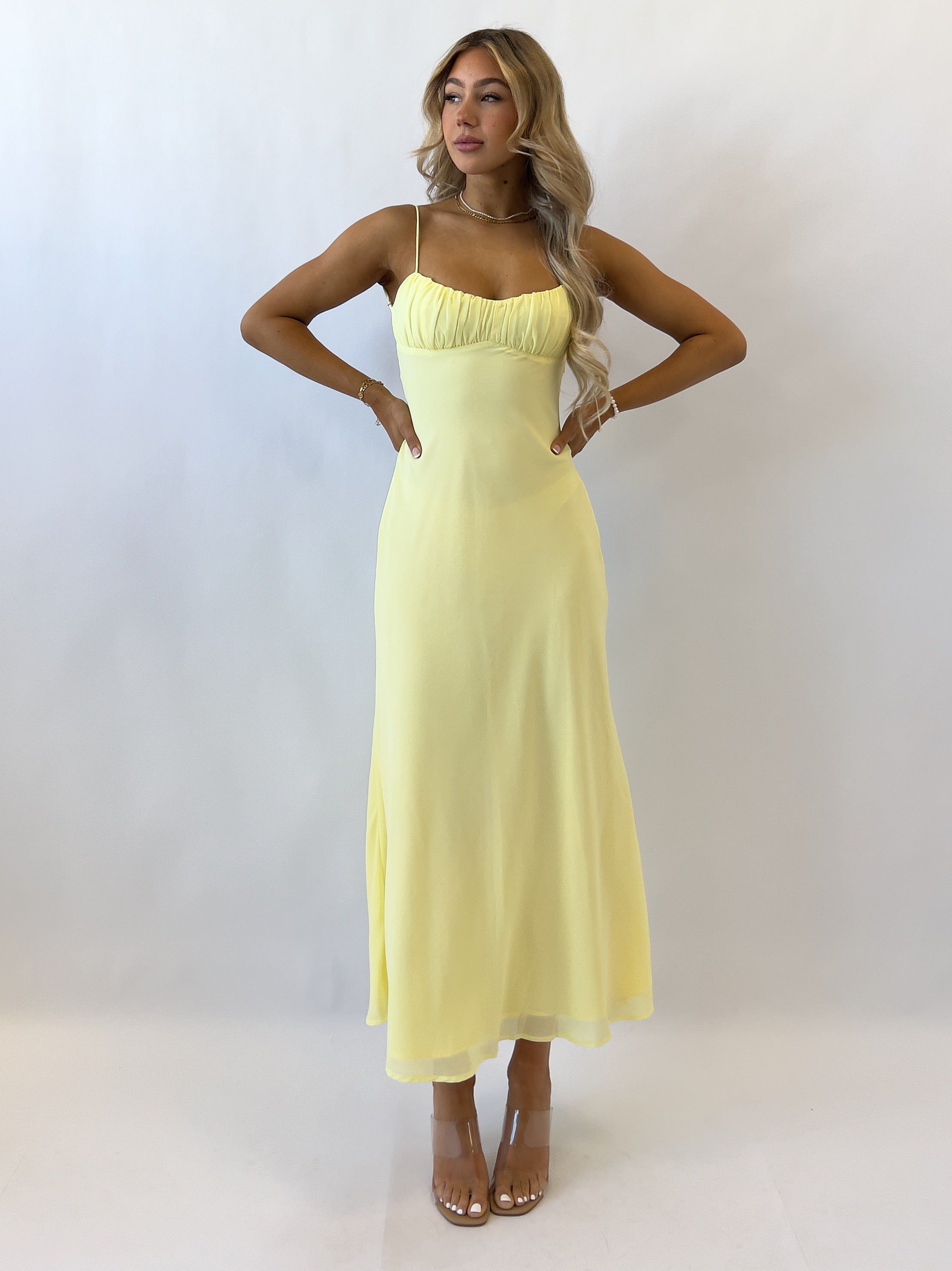 Noah Midi Dress - Yellow sold by Kameli Boutique product image thumbnail 2
