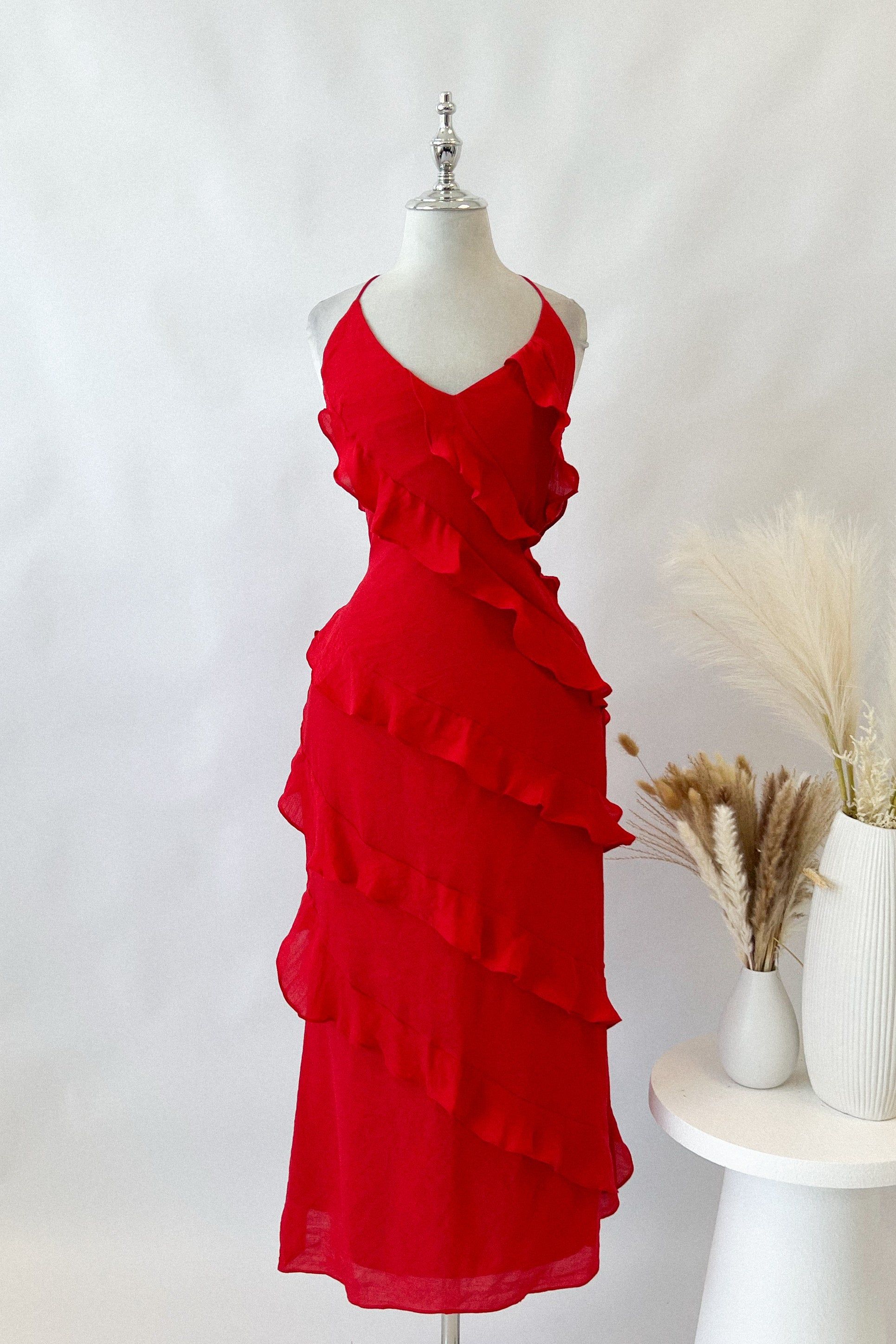Ella Midi Dress - Red sold by Kameli Boutique product image thumbnail 2