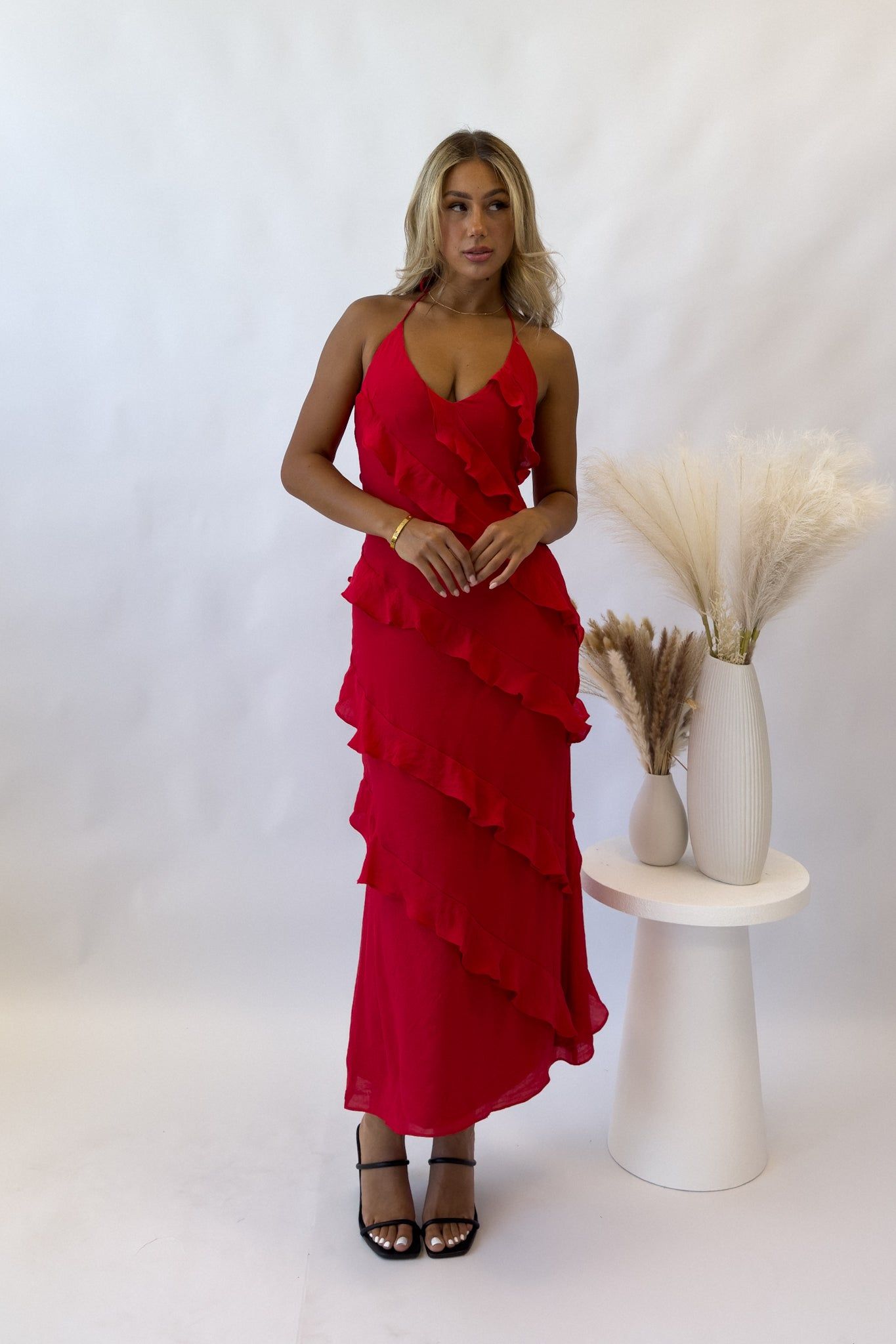 Ella Midi Dress - Red sold by Kameli Boutique product image thumbnail 4