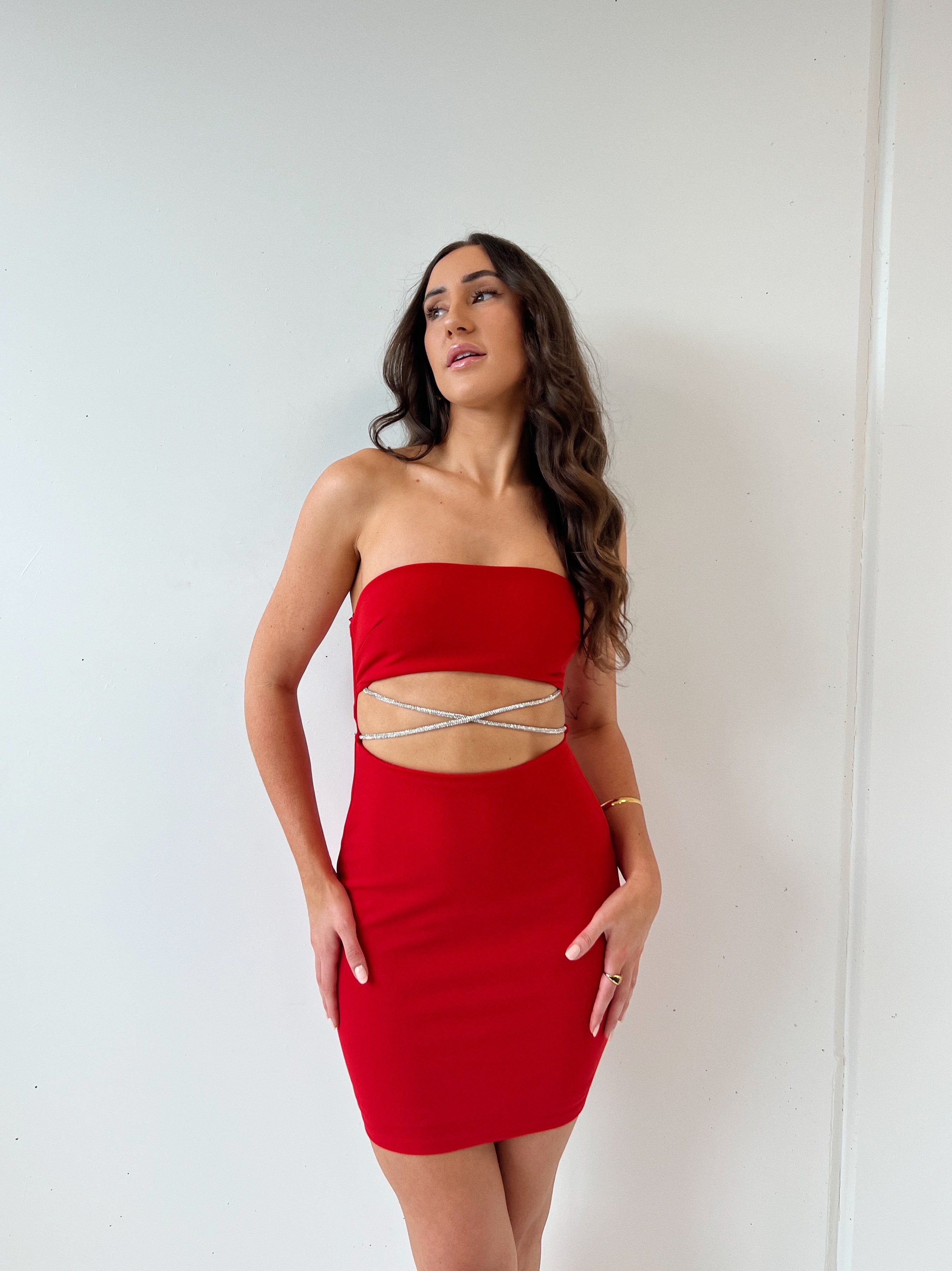 Reign Mini Dress - Red sold by Kameli Boutique product image thumbnail 4
