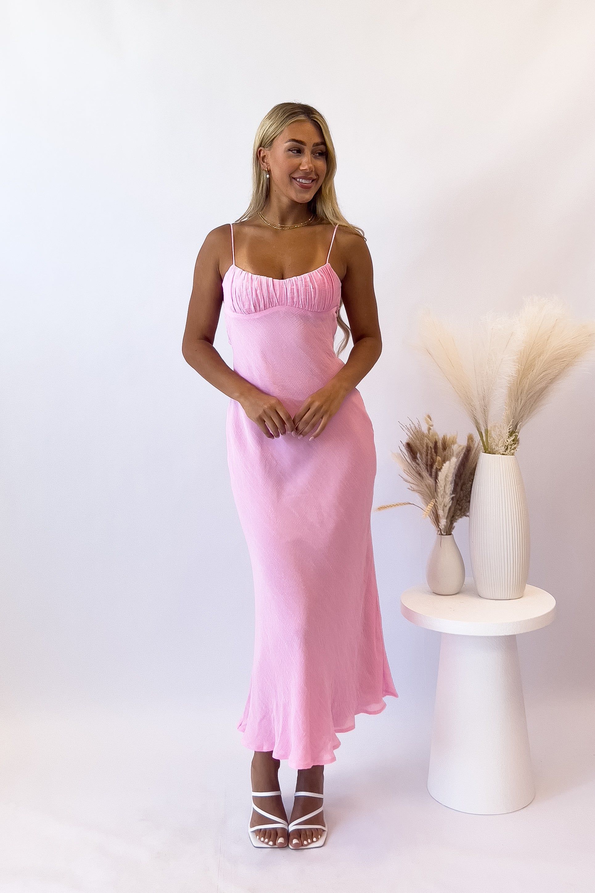 Noah Midi Dress - Pink sold by Kameli Boutique