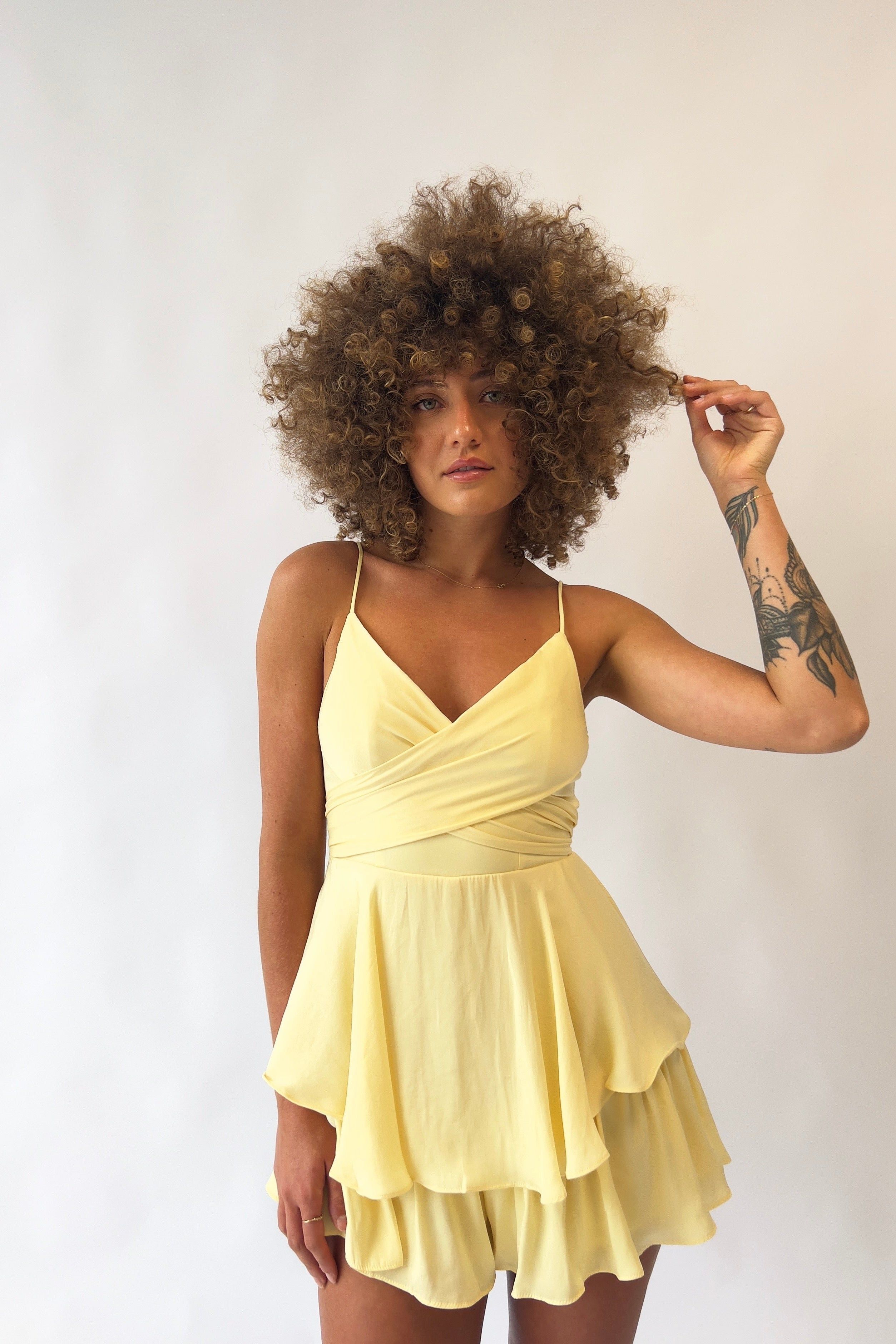 Zahira Playsuit - Yellow sold by Kameli Boutique