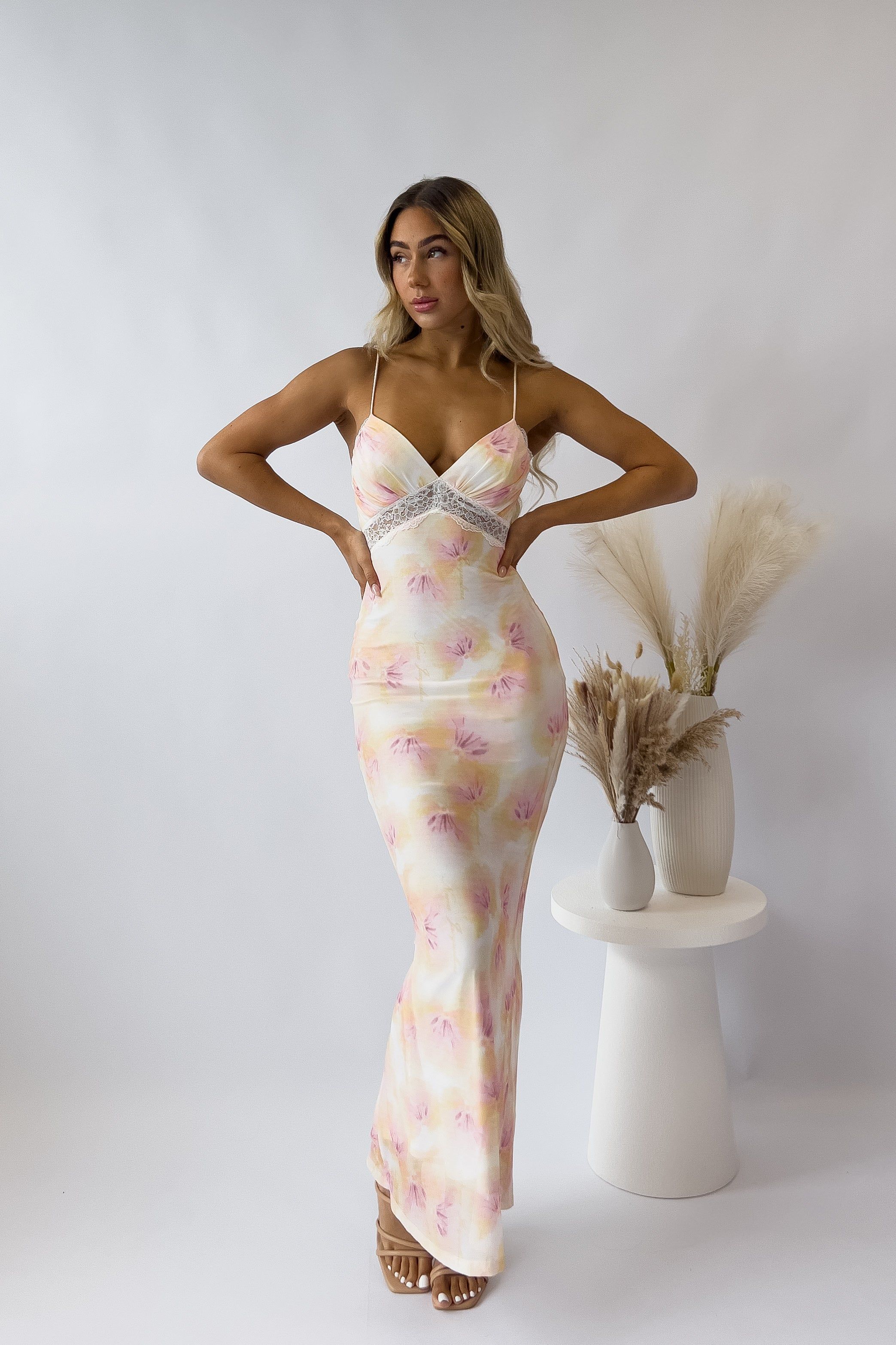 Denzel Floral Maxi Dress sold by Kameli Boutique
