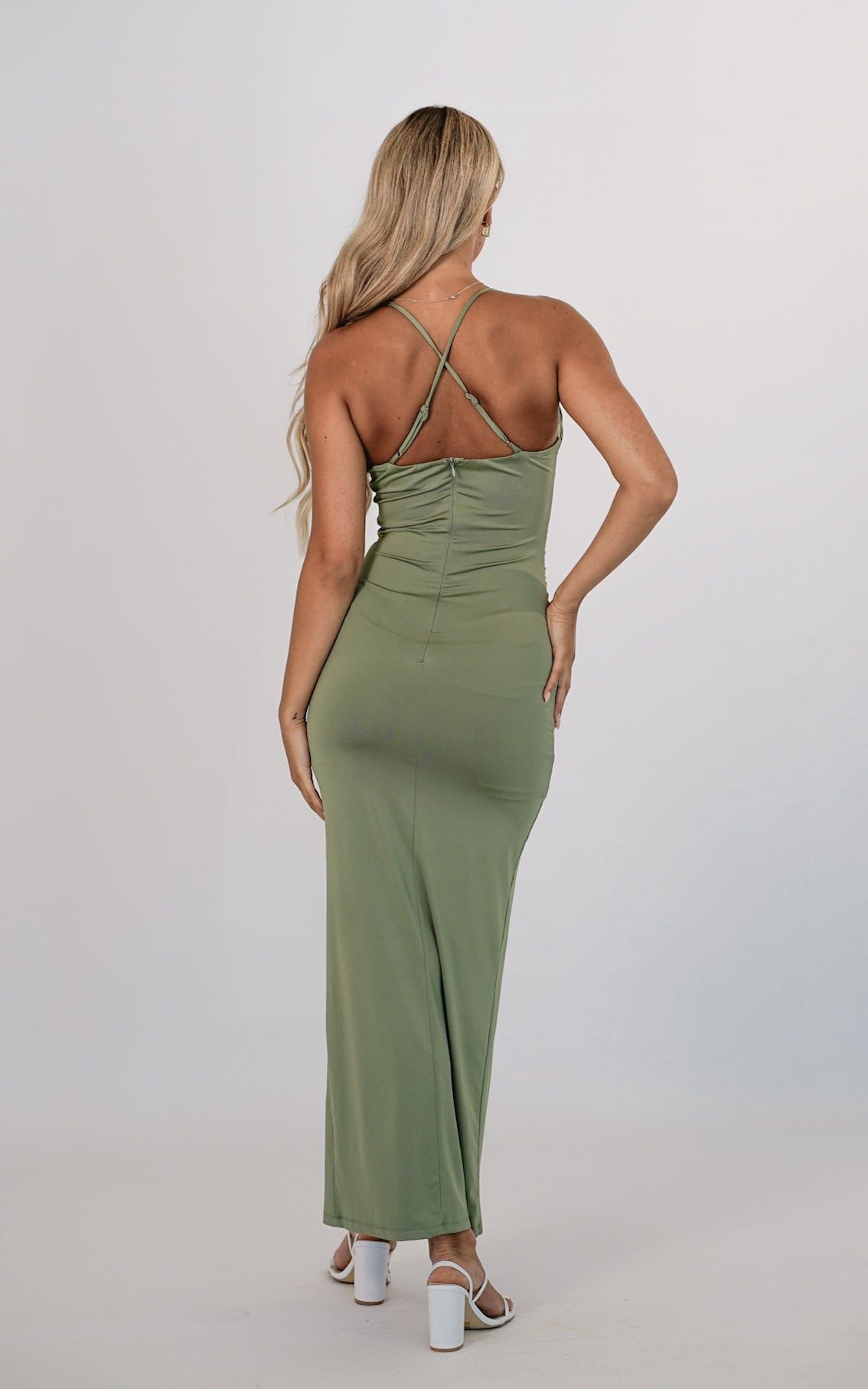 Asteria Midi Dress - Green sold by Kameli Boutique product image thumbnail 5