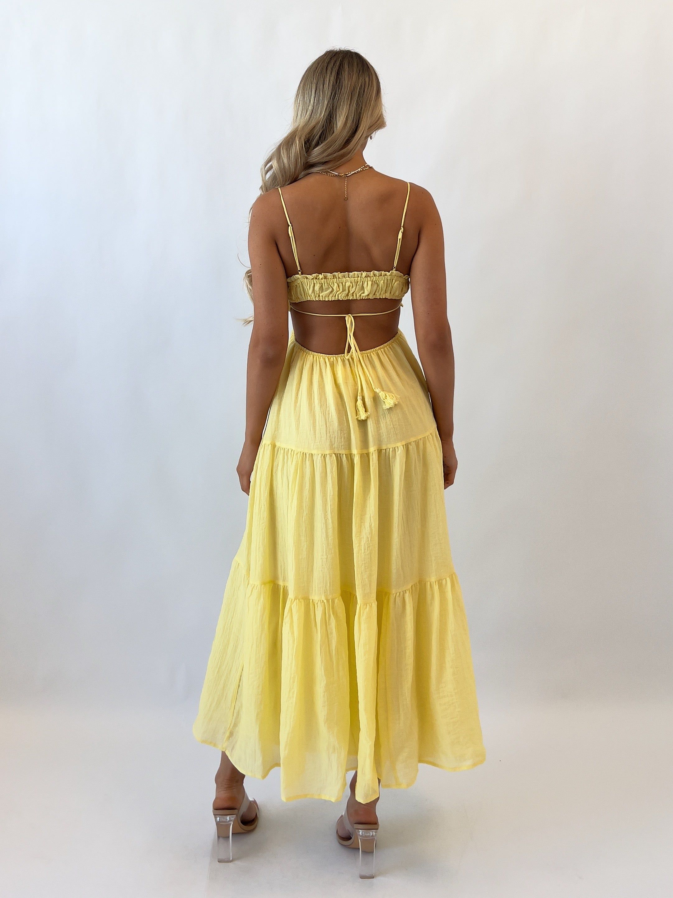 Rochelle Midi Dress - Lemon sold by Kameli Boutique product image thumbnail 4