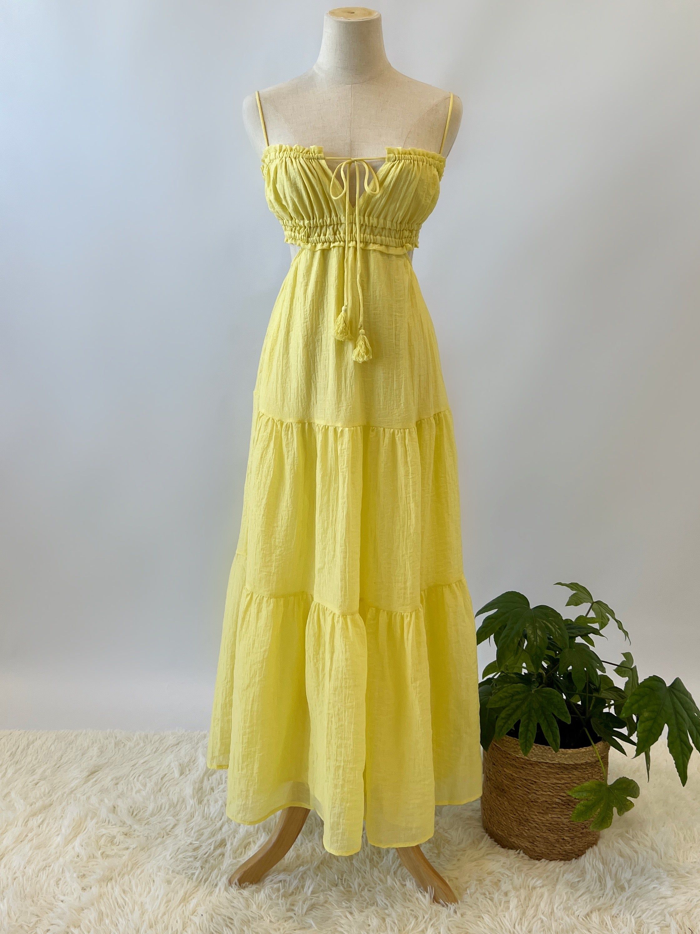Rochelle Midi Dress - Lemon sold by Kameli Boutique product image thumbnail 5