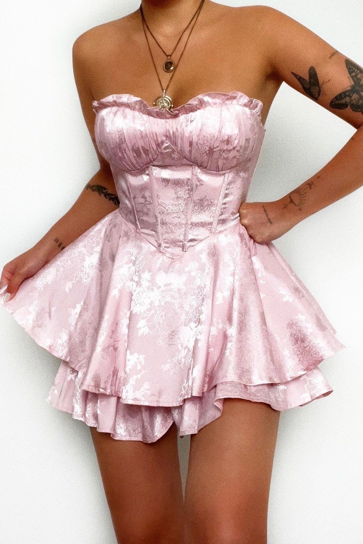 Tinlee Floral Playsuit - Pink (PRE-ORDER) sold by Kameli Boutique product image thumbnail 3