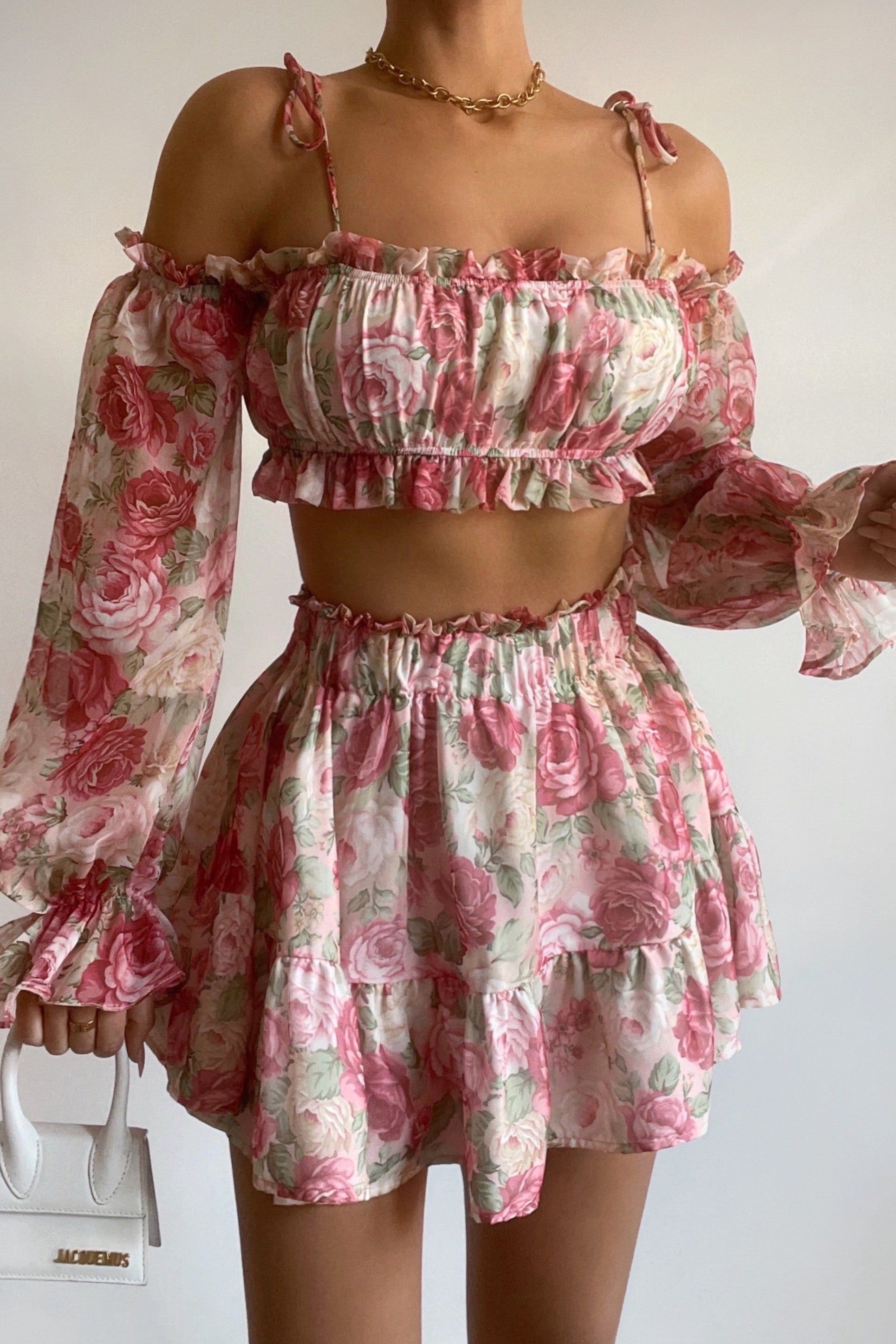 Angelina Floral Mini Skirt sold by Kameli Boutique