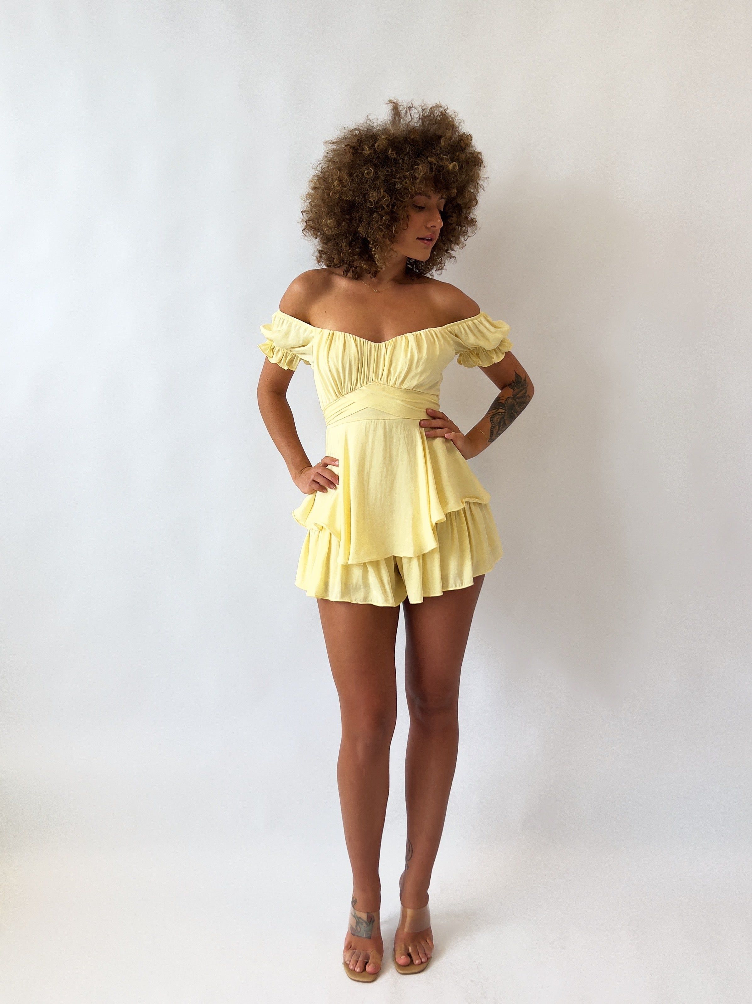Auffie Playsuit - Yellow sold by Kameli Boutique product image thumbnail 3