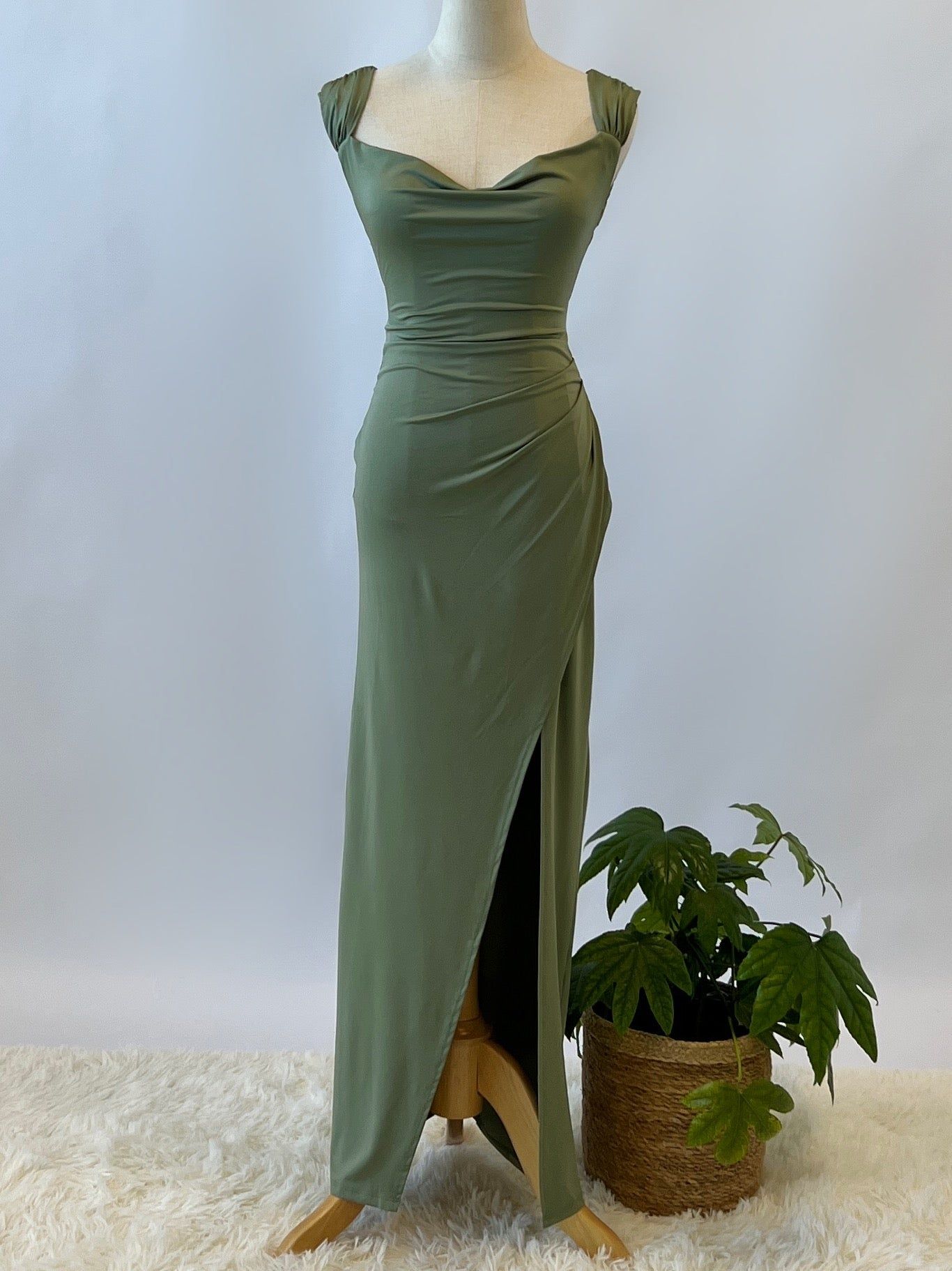 Polly Midi Dress - Khaki (PRE-ORDER) sold by Kameli Boutique product image thumbnail 5