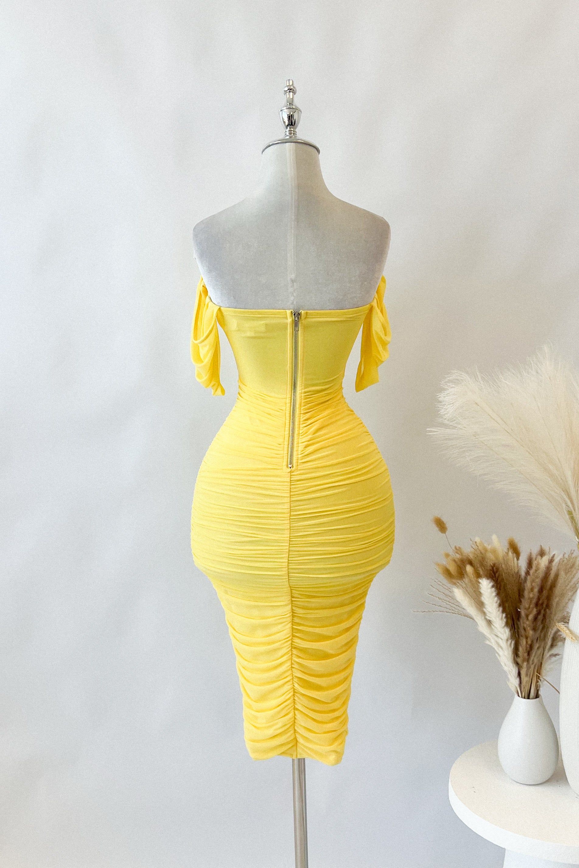 Tilly Midi Dress - Yellow sold by Kameli Boutique product image thumbnail 2