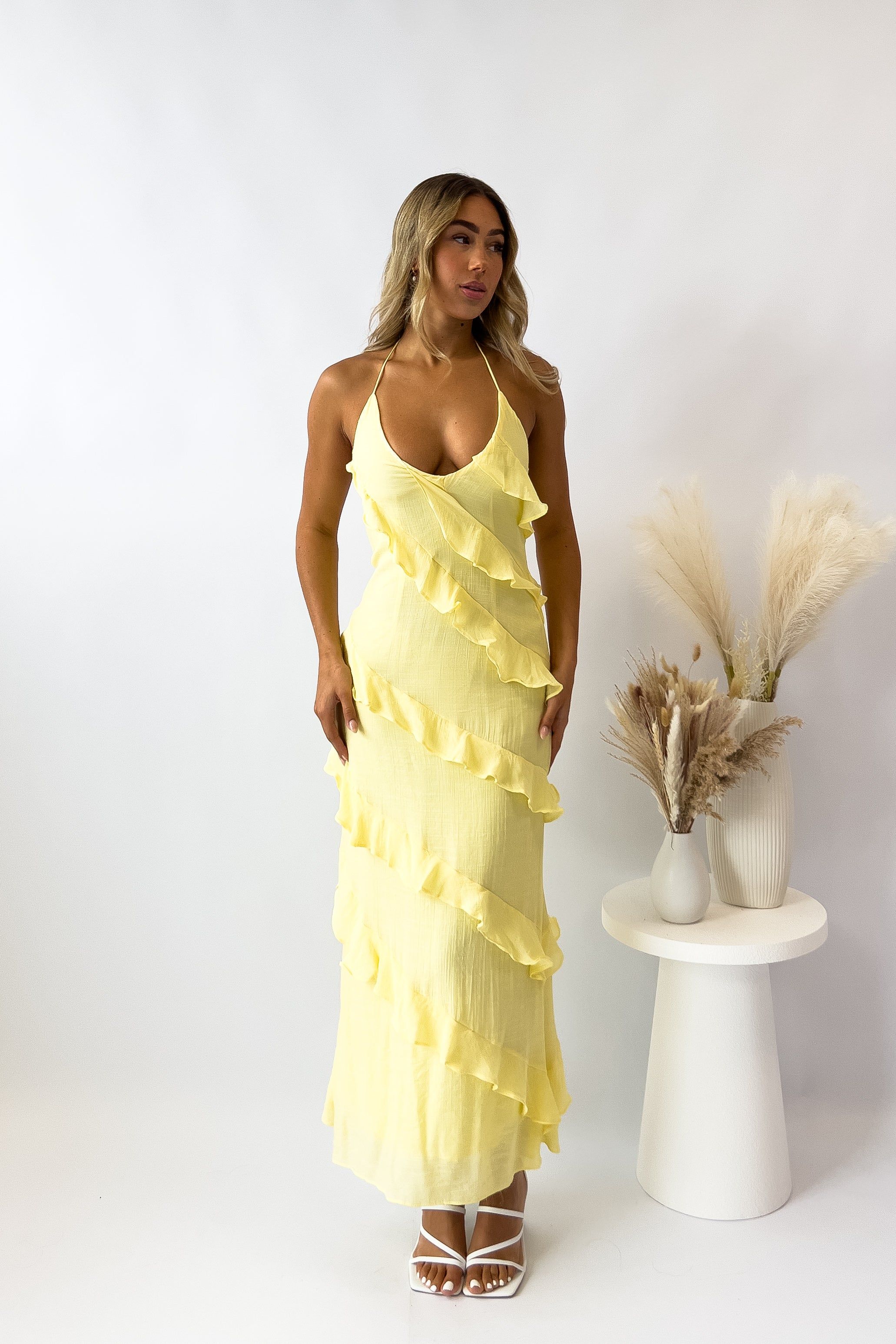 Ella Midi Dress - Yellow sold by Kameli Boutique product image thumbnail 4