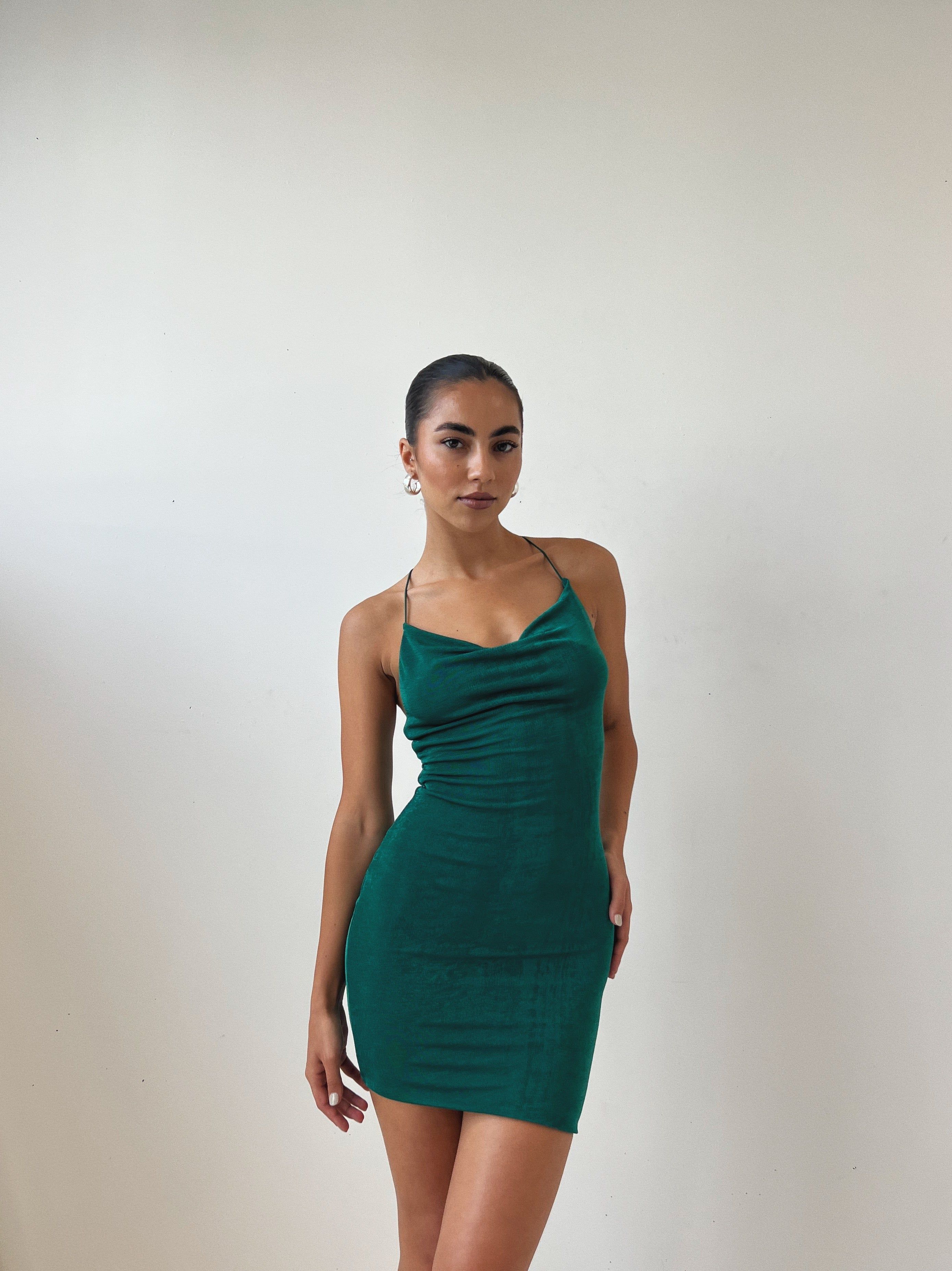 Elis Mini Dress - Dark Green sold by Kameli Boutique product image thumbnail 5