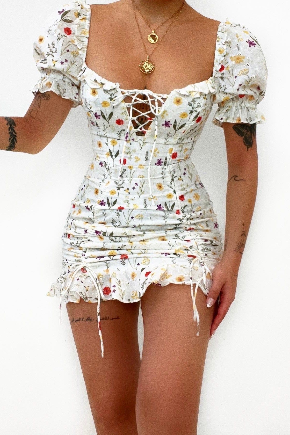 Mika Floral Mini Dress sold by Kameli Boutique
