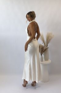 Annabeth Maxi Dress - Oyster sold by Kameli Boutique