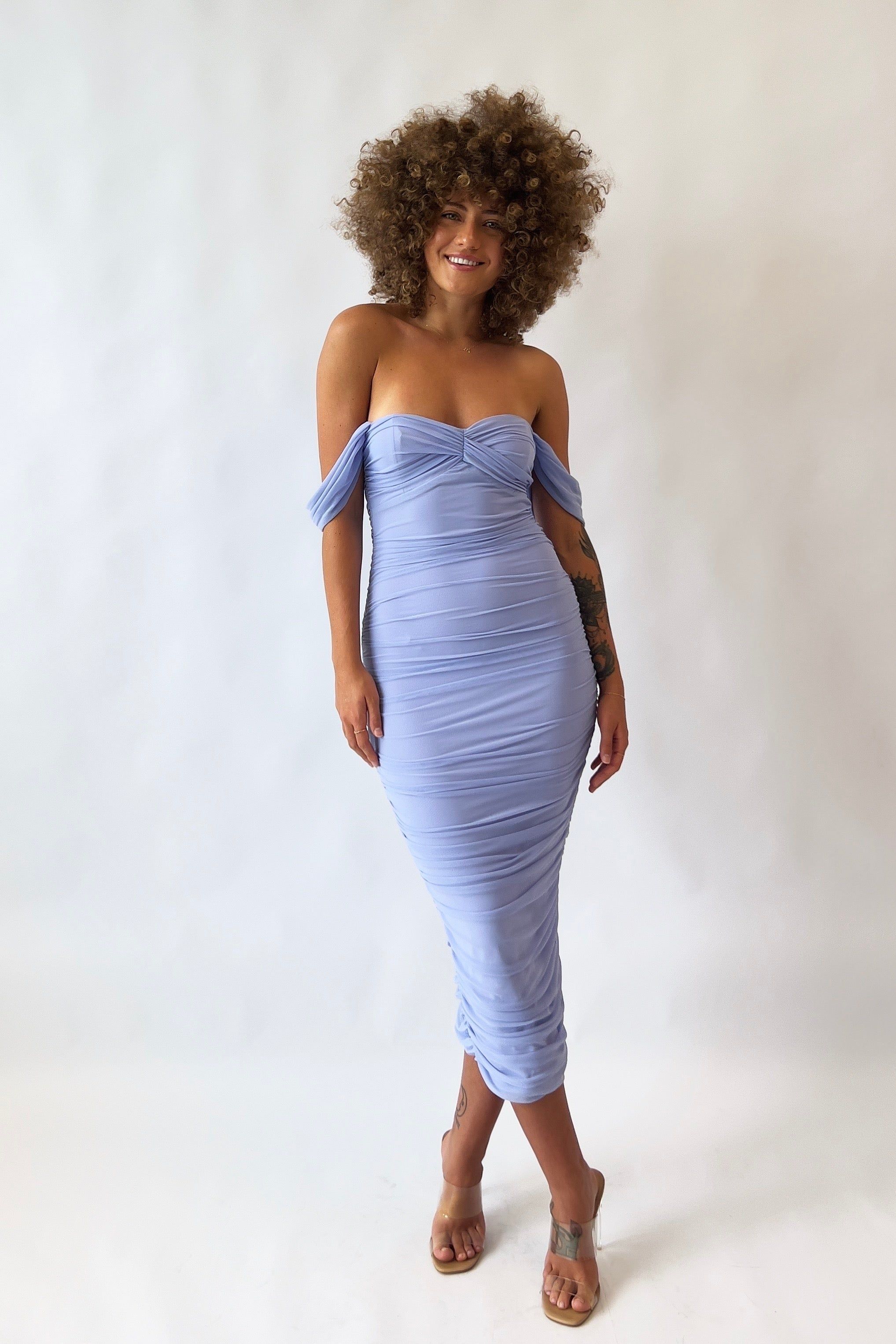 Lilia Midi Dress - Cornflower sold by Kameli Boutique