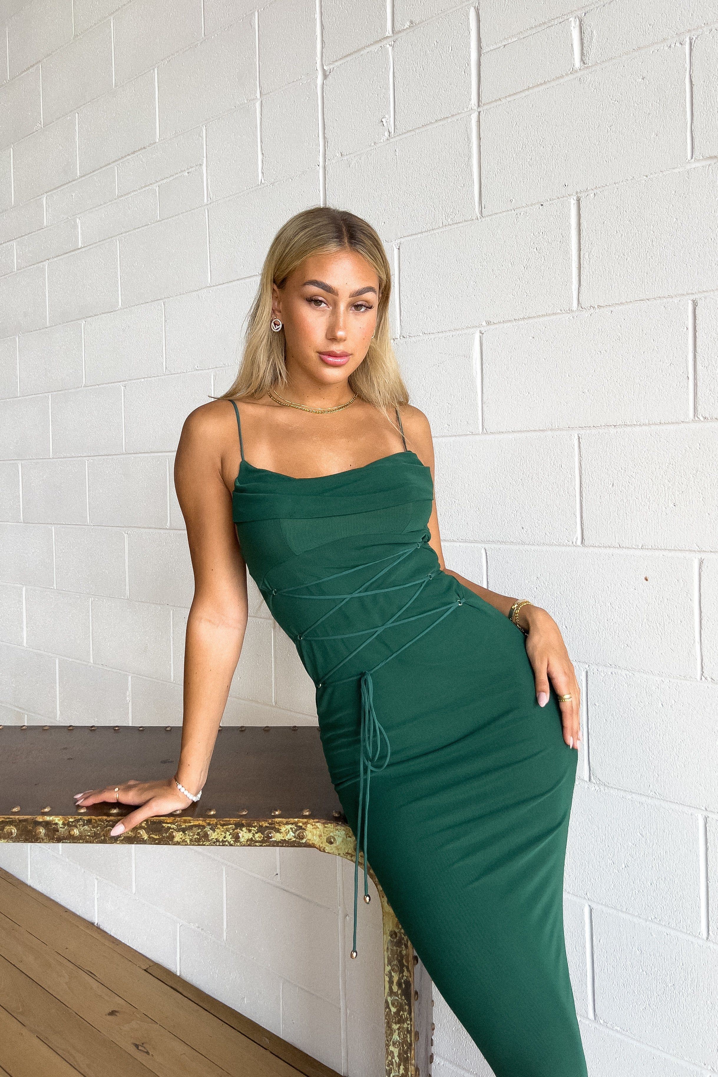 Serendipity Maxi Dress - Forest Green sold by Kameli Boutique