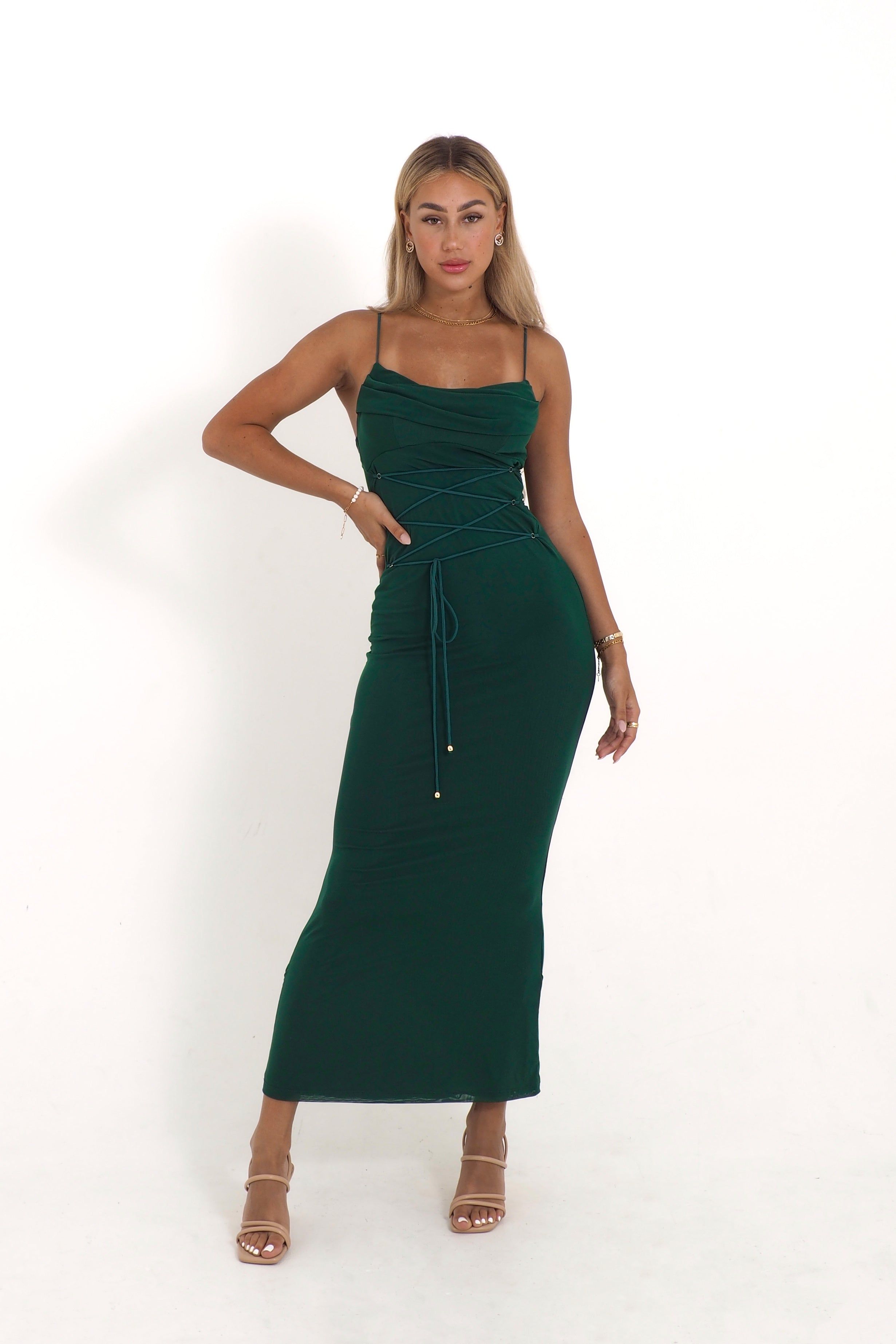 Serendipity Maxi Dress - Forest Green sold by Kameli Boutique product image thumbnail 2