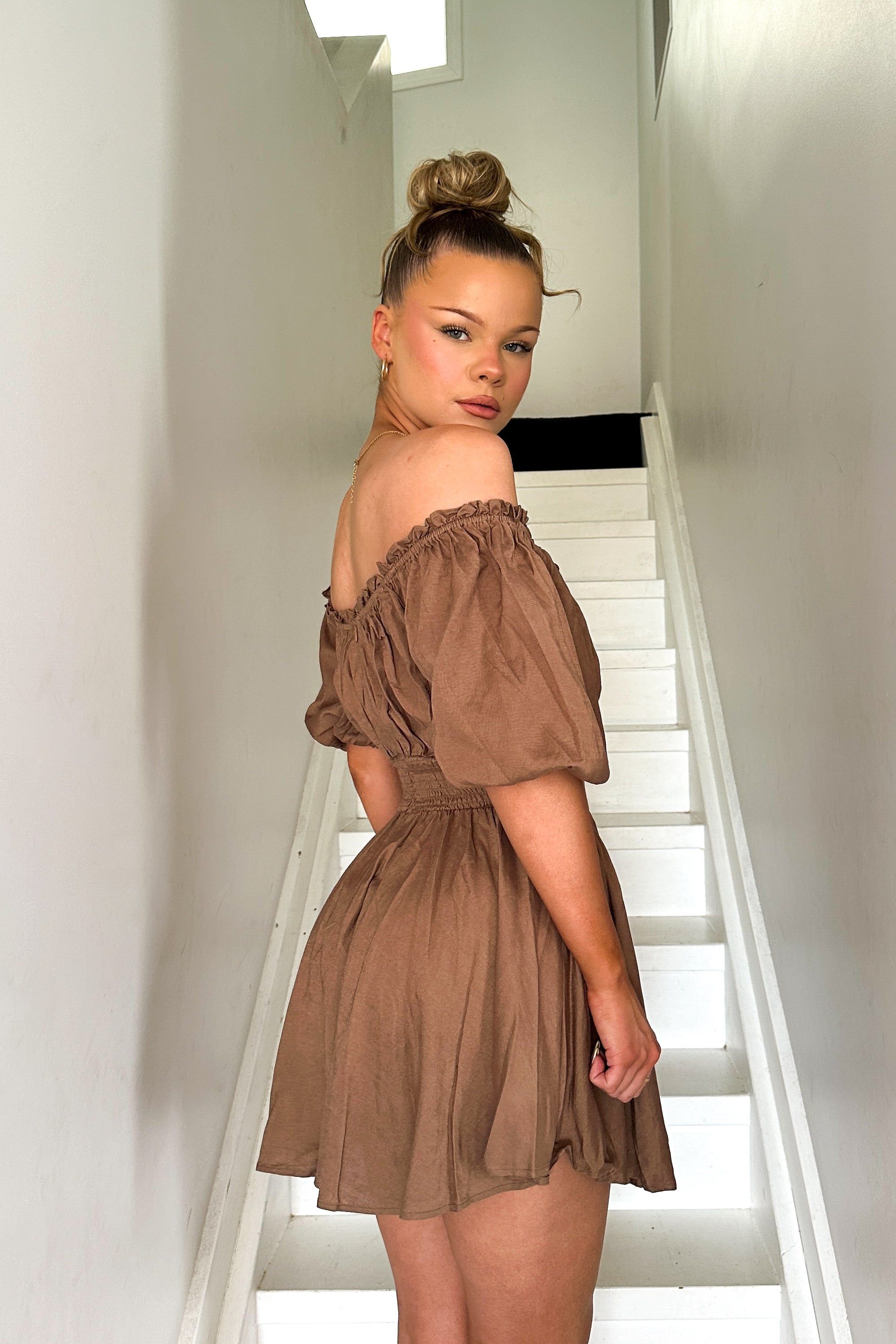 Denver Mini Dress - Brown sold by Kameli Boutique product image thumbnail 2