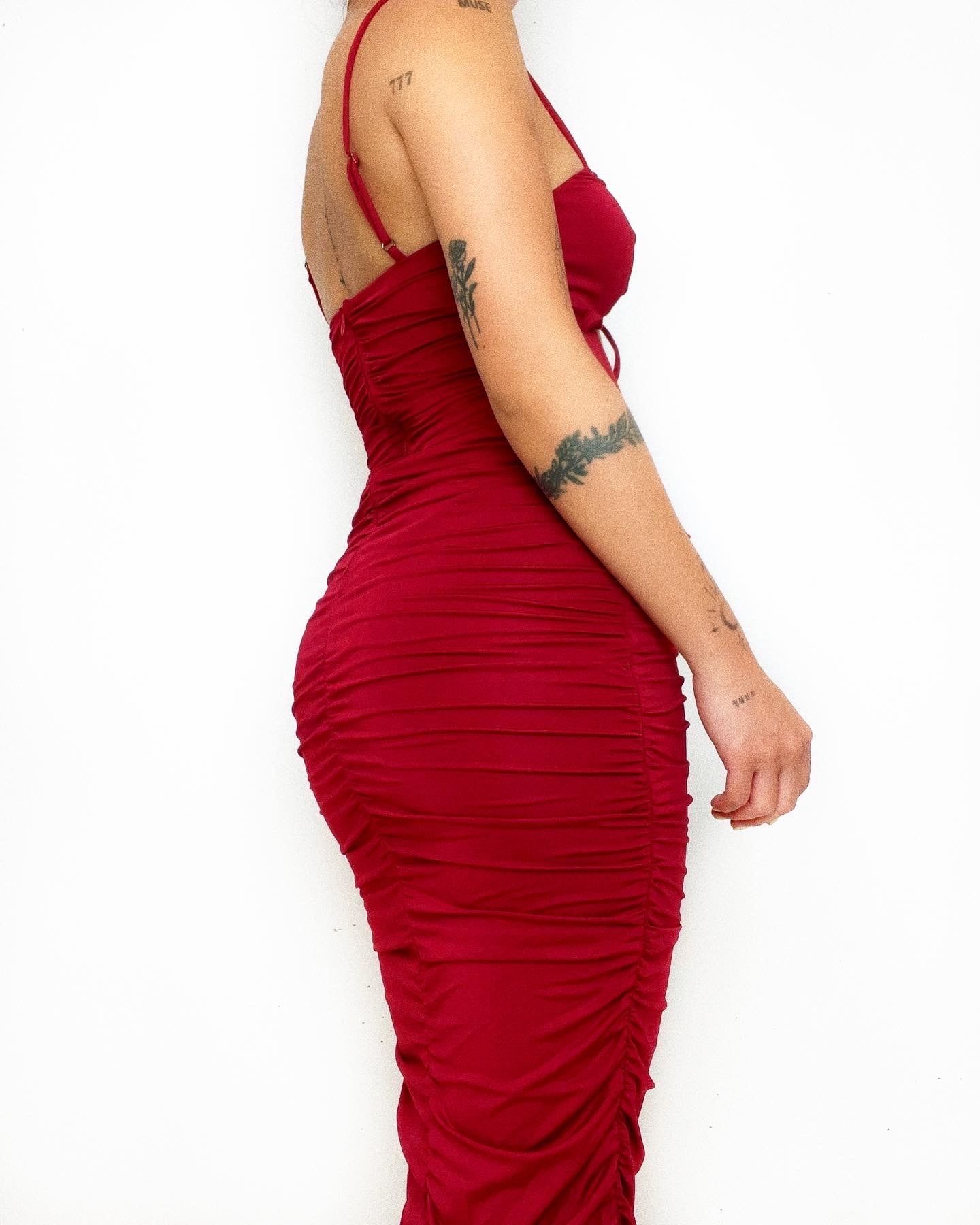 Ramona Midi Dress - Red sold by Kameli Boutique product image thumbnail 3