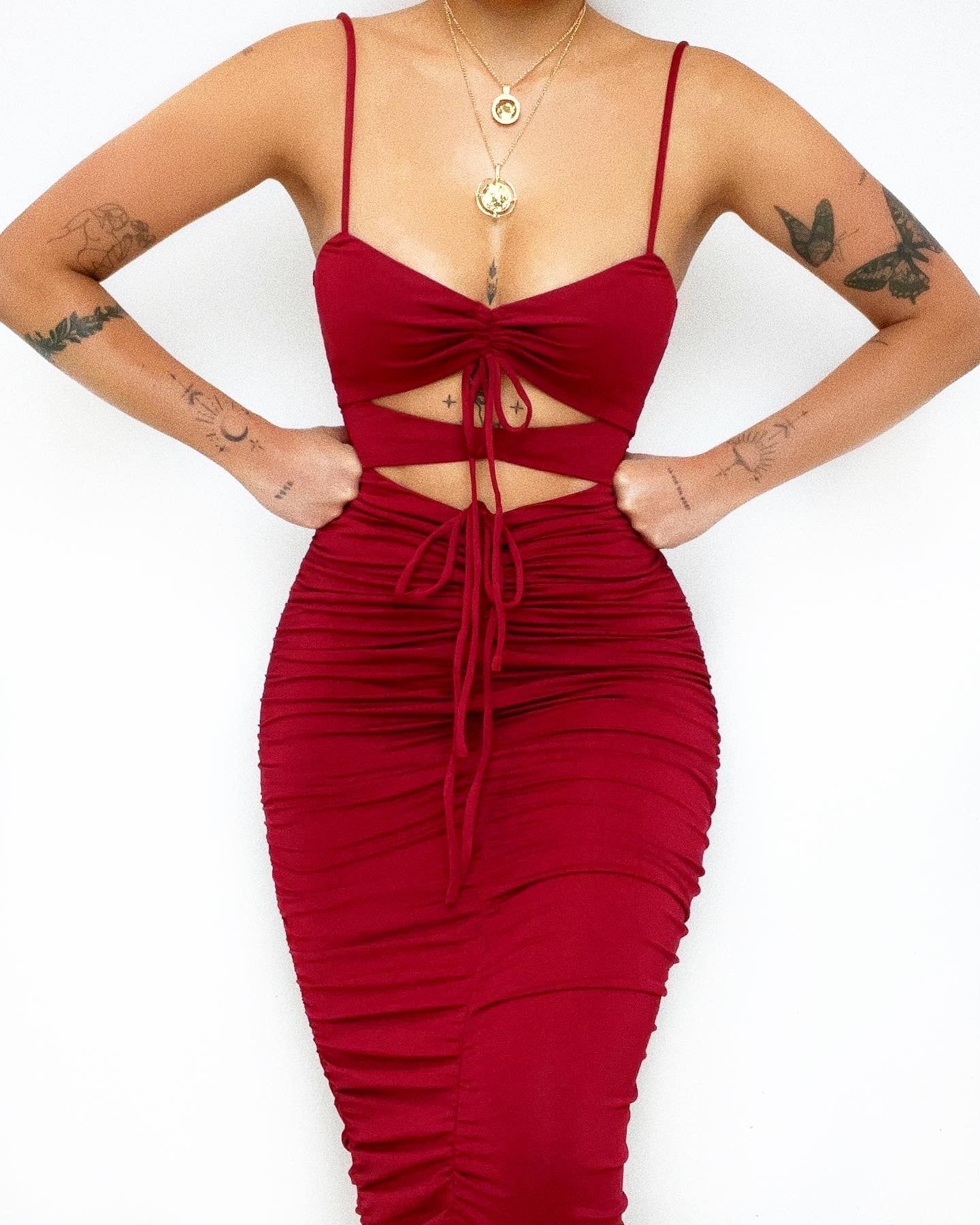 Ramona Midi Dress - Red sold by Kameli Boutique product image thumbnail 2