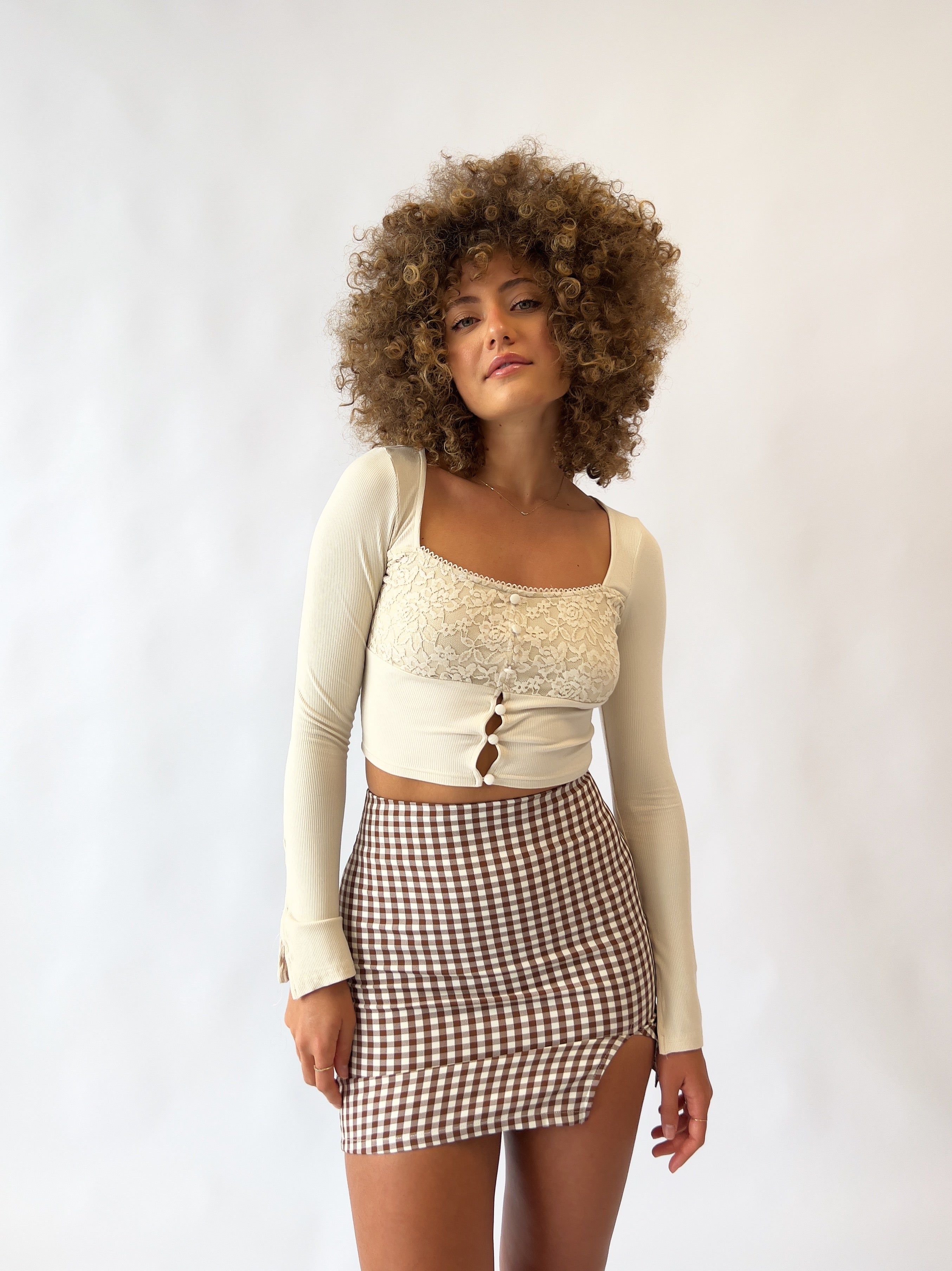 Deborah Midi Skirt - Beige sold by Kameli Boutique product image thumbnail 4