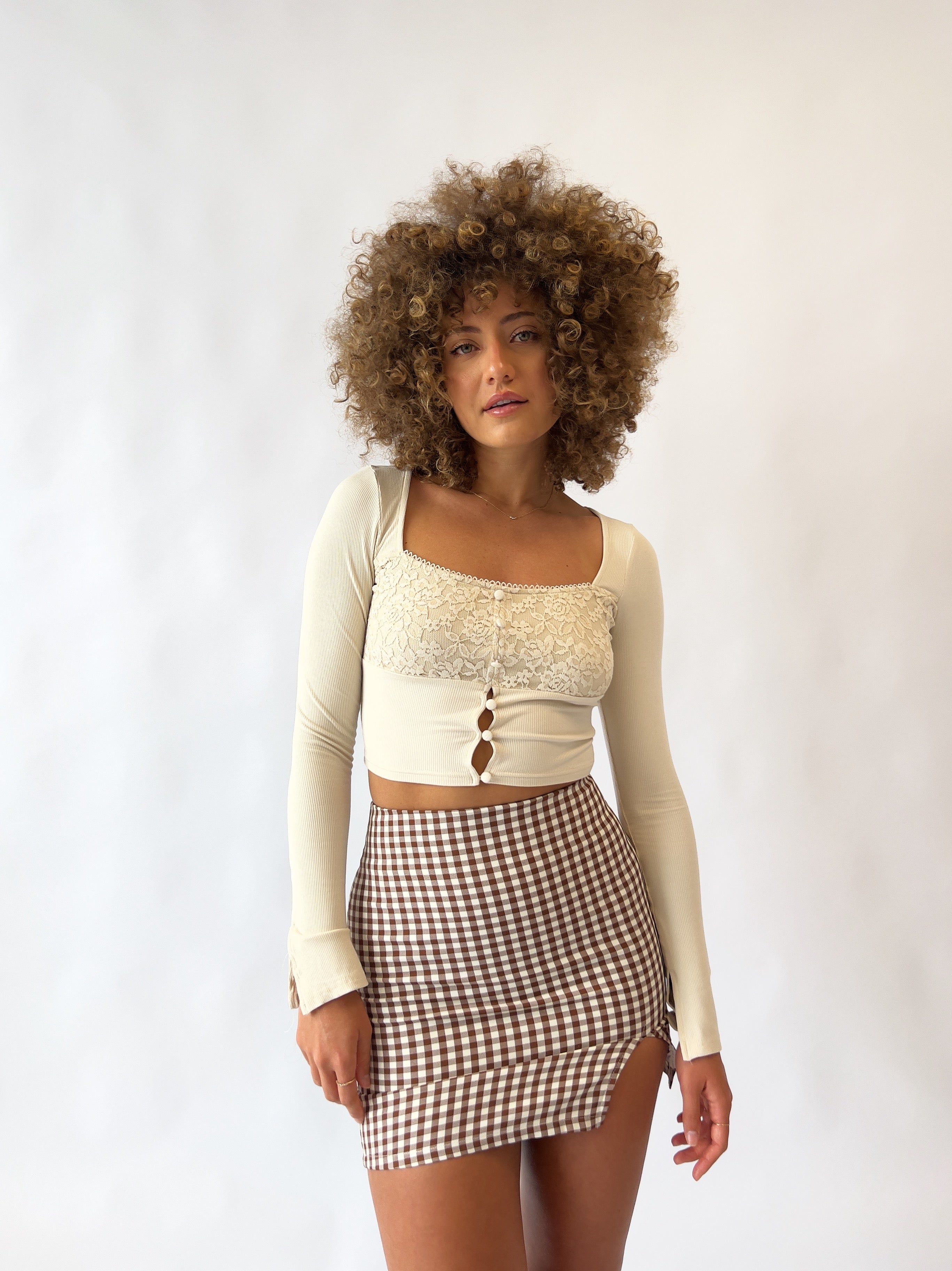 Deborah Midi Skirt - Beige sold by Kameli Boutique product image thumbnail 5