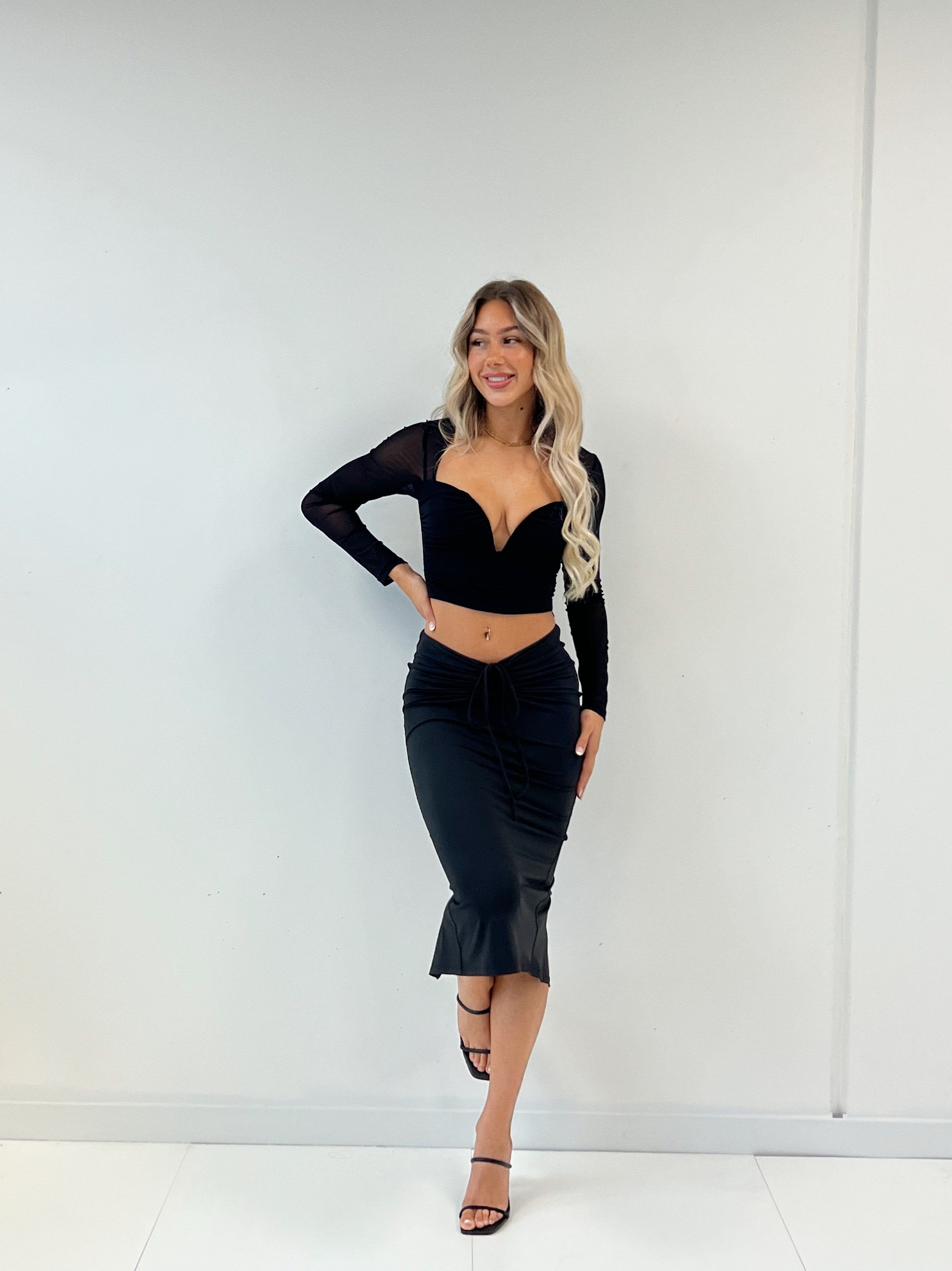Faye Crop Top - Black sold by Kameli Boutique product image thumbnail 4