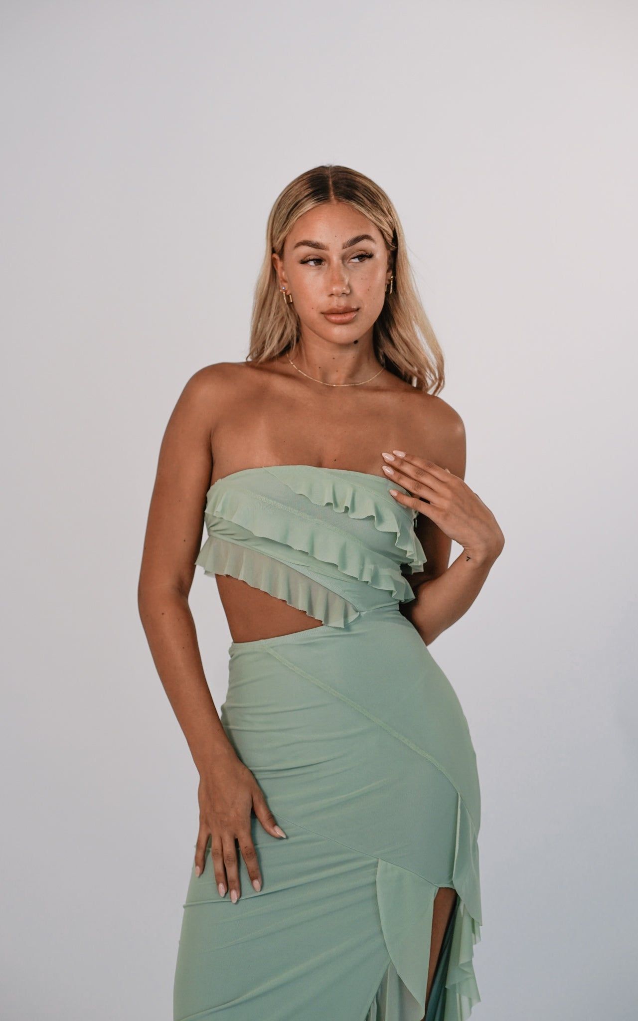 Audrina Midi Dress - Green sold by Kameli Boutique product image thumbnail 4