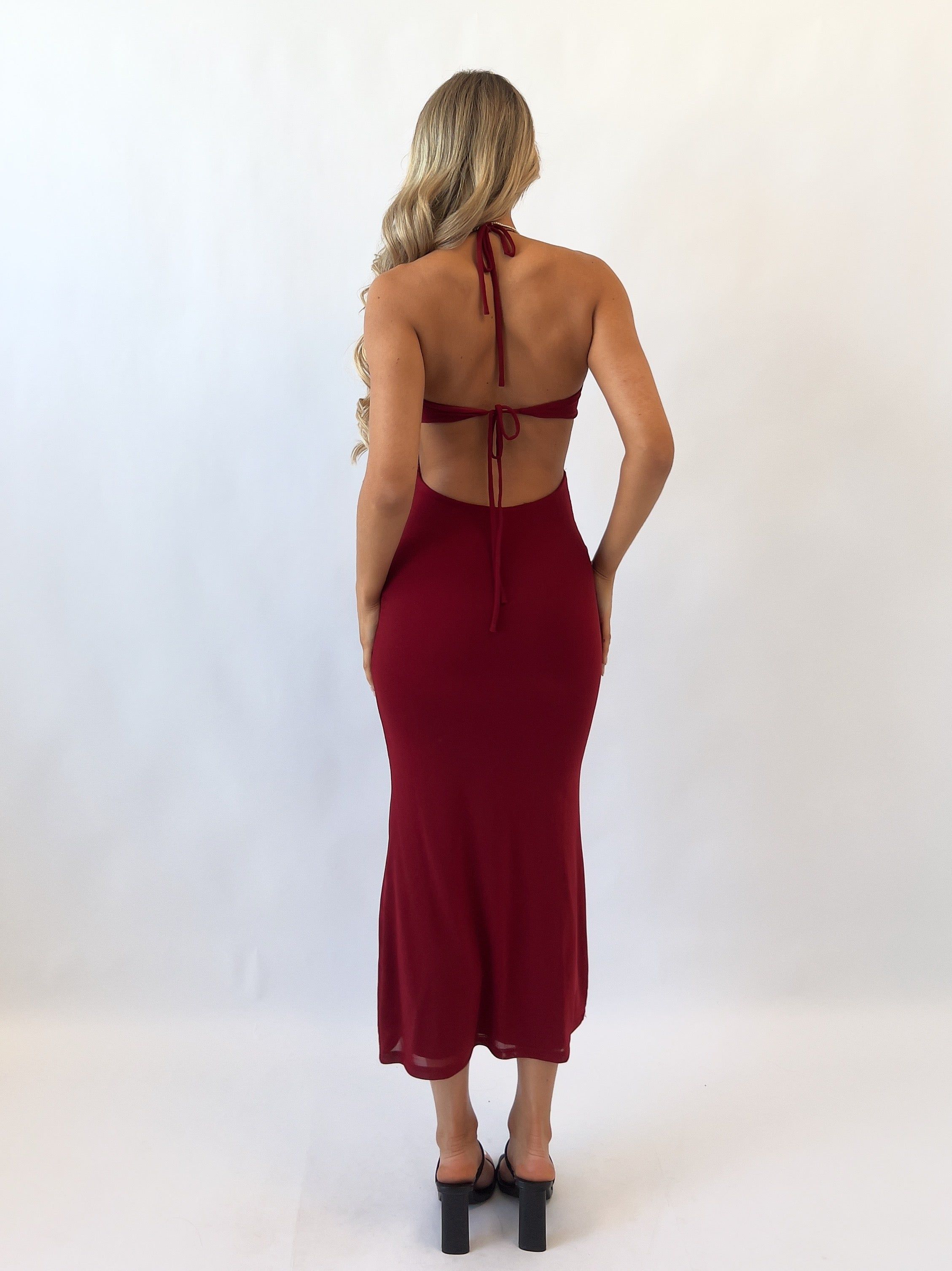 Aviva Midi Dress - Wine sold by Kameli Boutique product image thumbnail 5