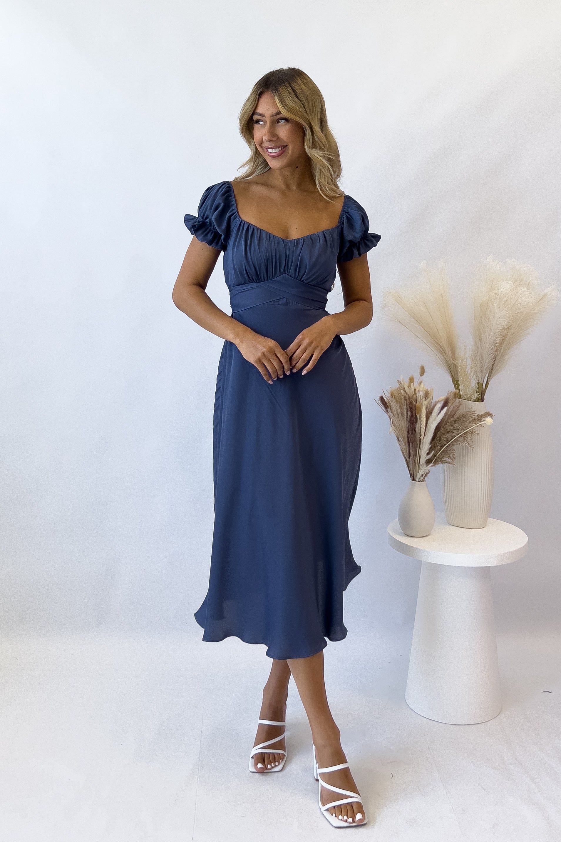 Ellison Midi Dress - Midnight Blue sold by Kameli Boutique
