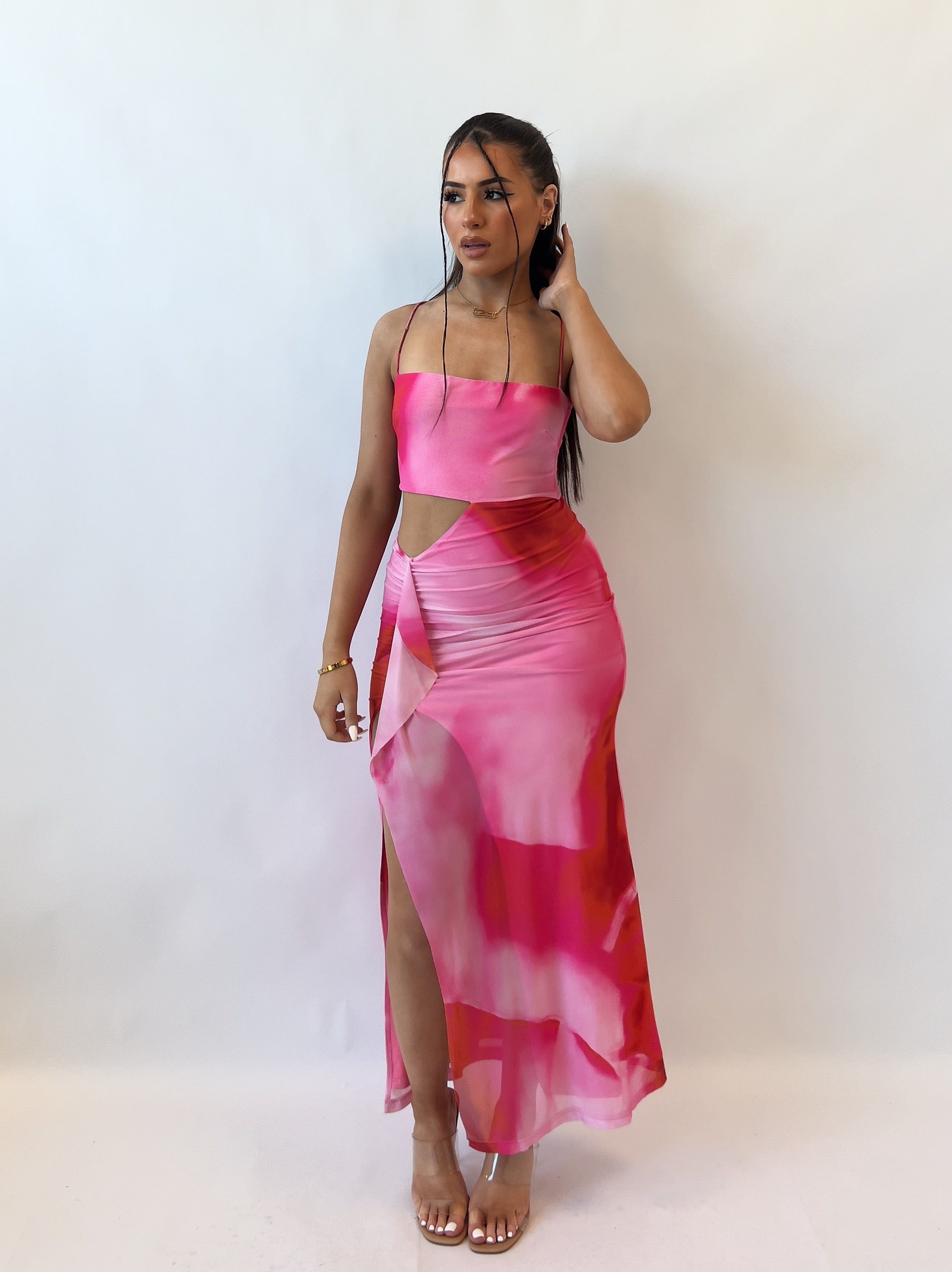 Everlee Midi Dress - Pink sold by Kameli Boutique product image thumbnail 4