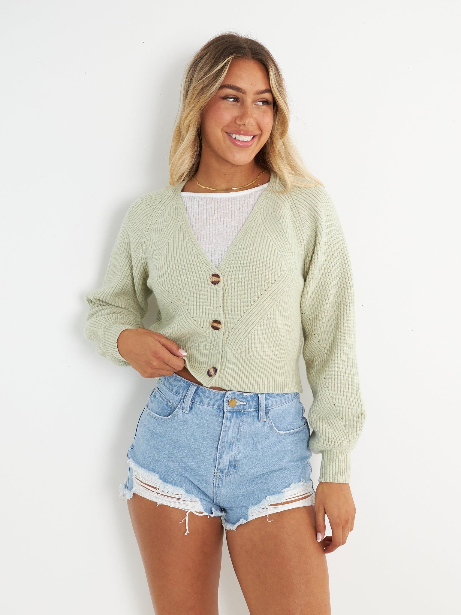 Sammy Cardigan - Sage sold by Kameli Boutique product image thumbnail 4