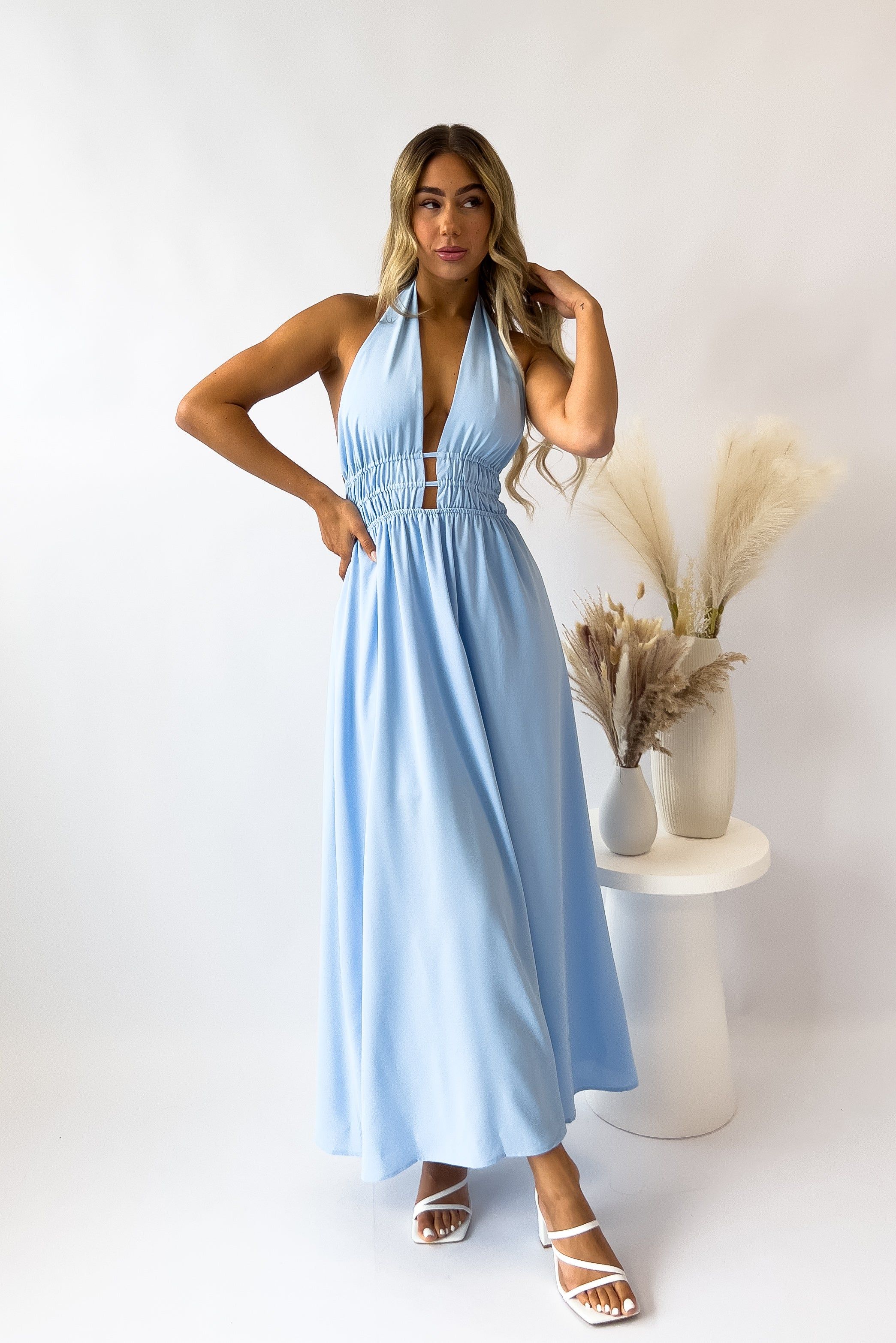 India Midi Dress - Blue sold by Kameli Boutique