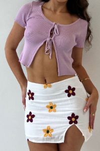 Leilani Floral Mini Skirt sold by Kameli Boutique