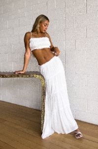 Nia Maxi Skirt - Whte sold by Kameli Boutique