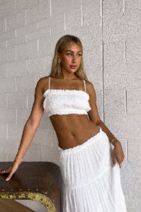Nia Maxi Skirt - Whte sold by Kameli Boutique