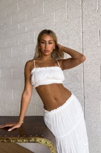 Nia Maxi Skirt - Whte sold by Kameli Boutique