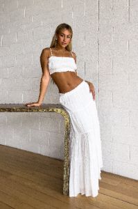 Nia Maxi Skirt - Whte sold by Kameli Boutique