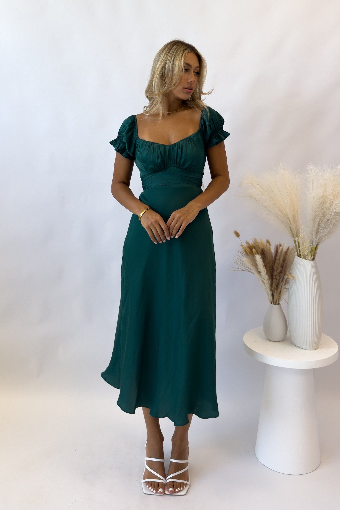 Ellison Midi Dress - Green sold by Kameli Boutique