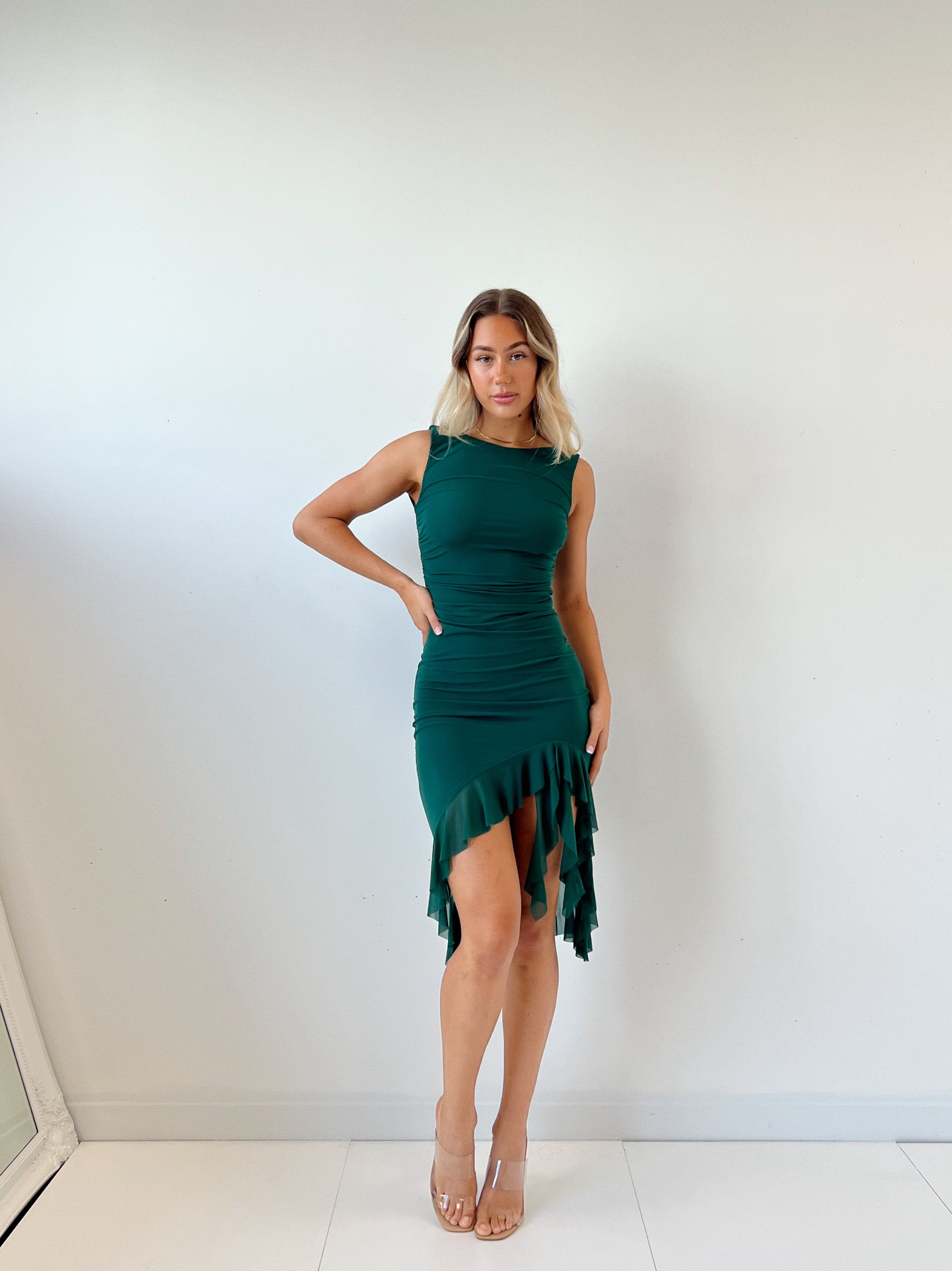 Cheyenne Midi Dress - Green sold by Kameli Boutique product image thumbnail 3