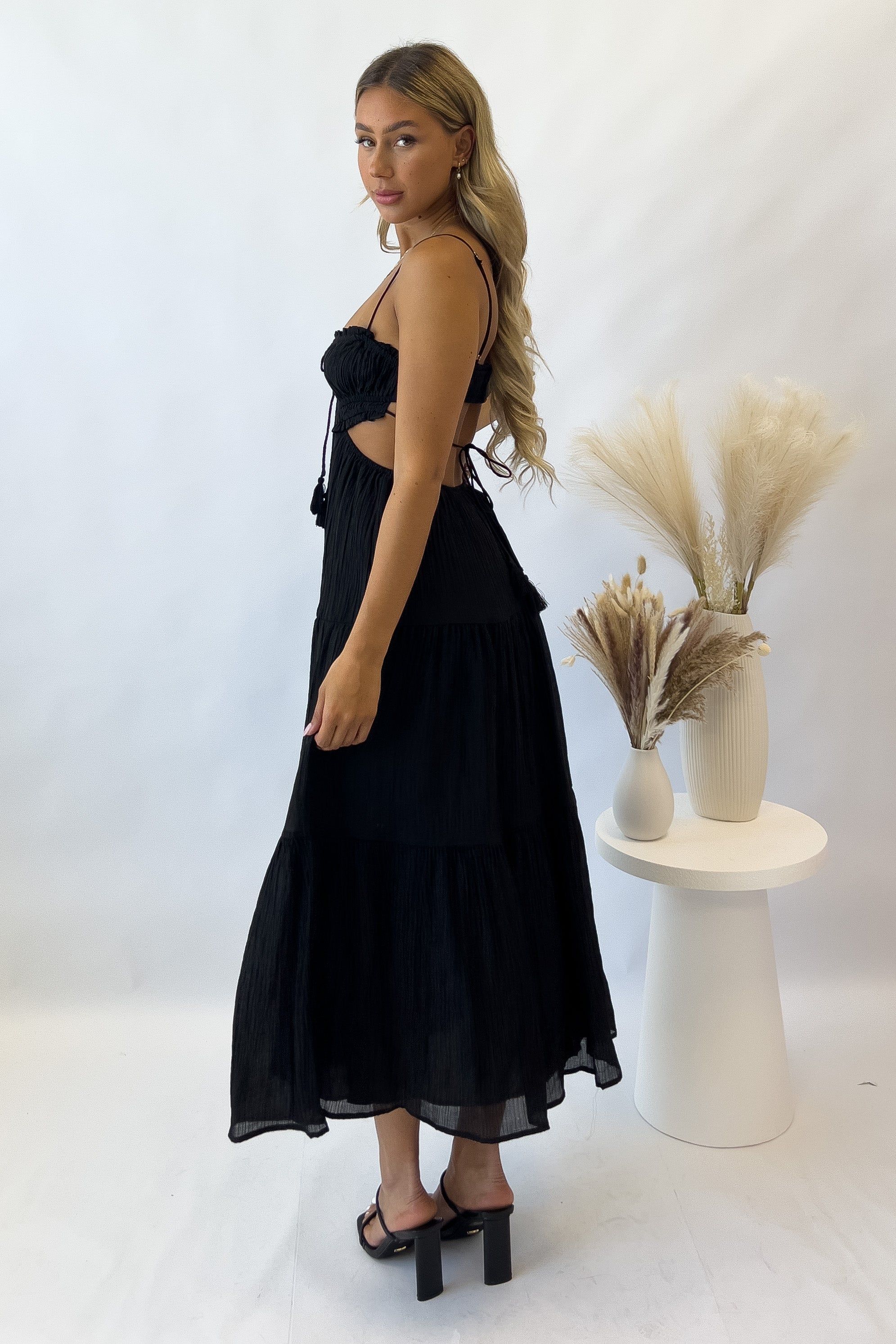 Rochelle Midi Dress - black sold by Kameli Boutique product image thumbnail 4