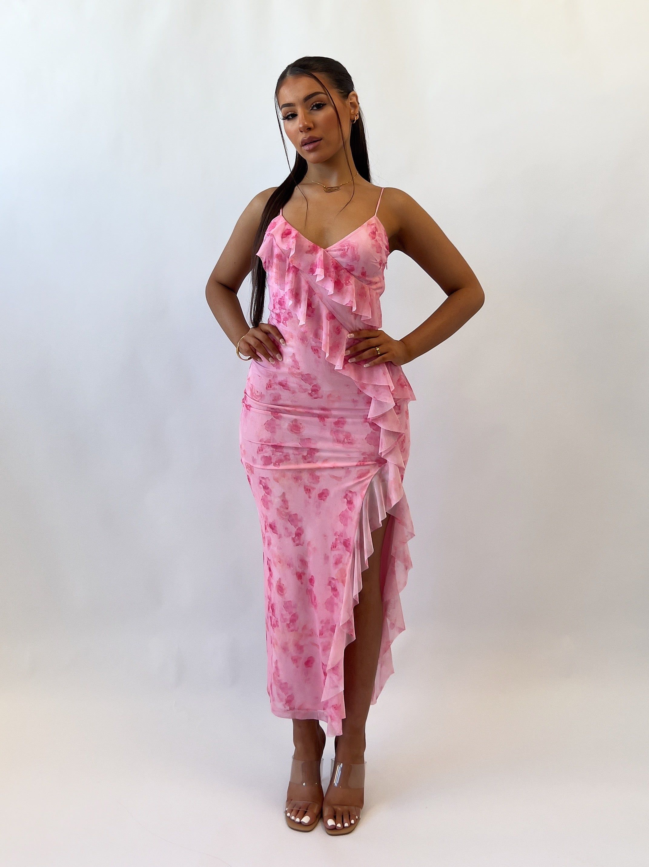 Abigail Midi Dress - Pink Florals sold by Kameli Boutique product image thumbnail 2
