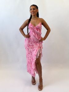 Abigail Midi Dress - Pink Florals sold by Kameli Boutique